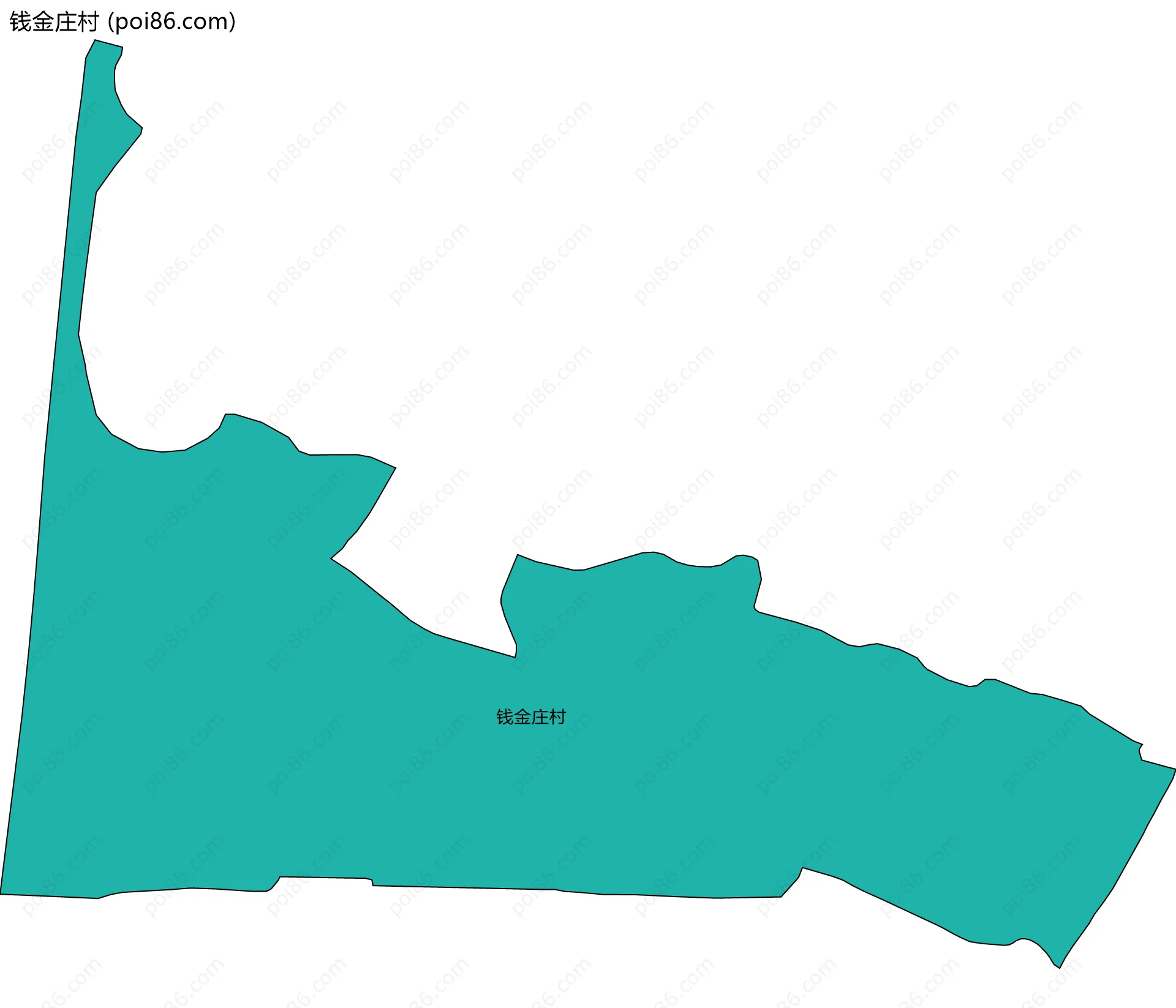 钱金庄村边界地图
