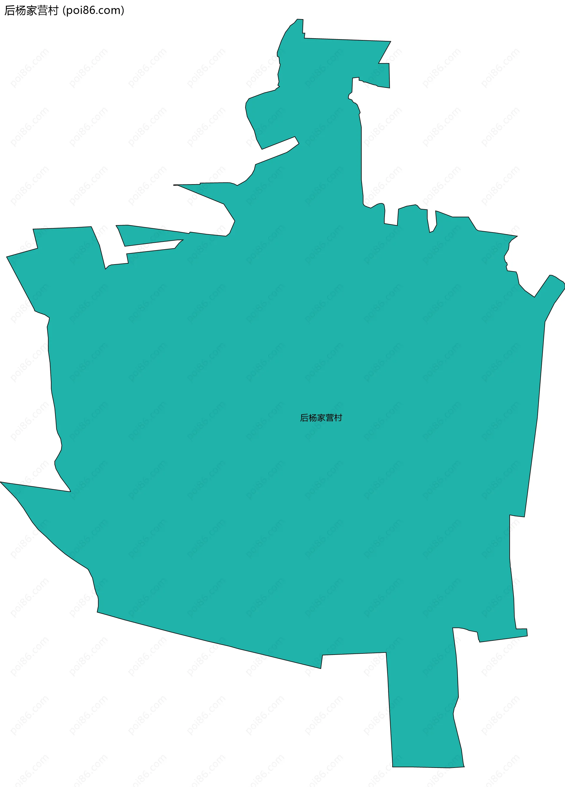 后杨家营村边界地图