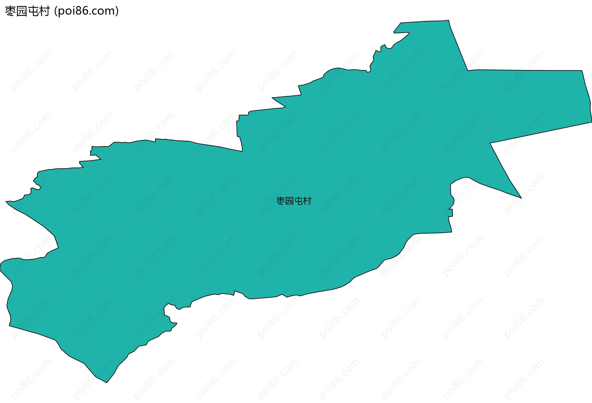 枣园屯村边界地图