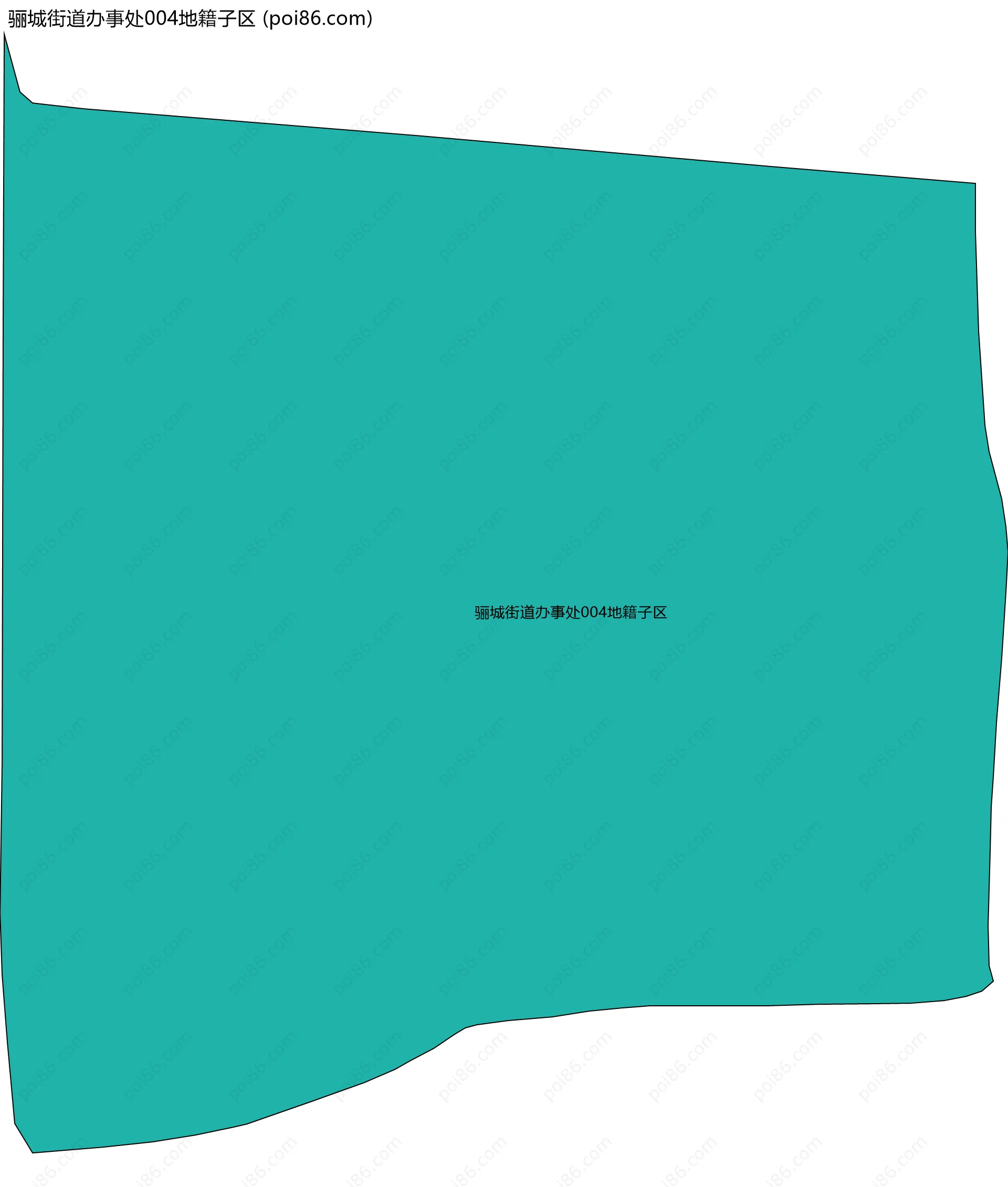 骊城街道办事处004地籍子区边界地图