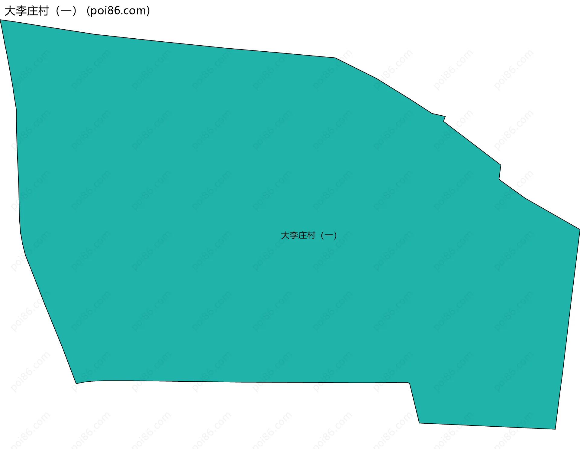大李庄村（一）边界地图