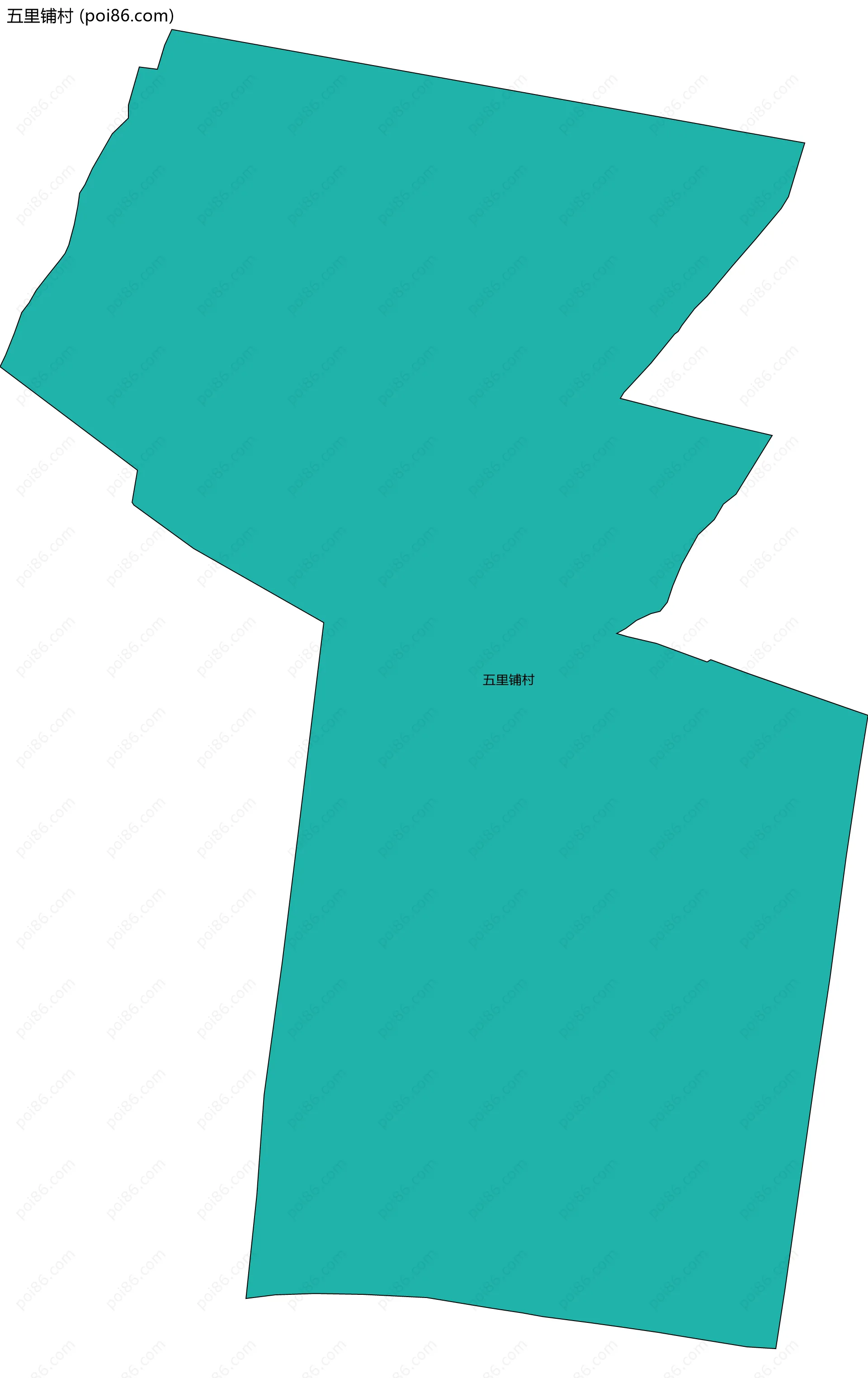 五里铺村边界地图