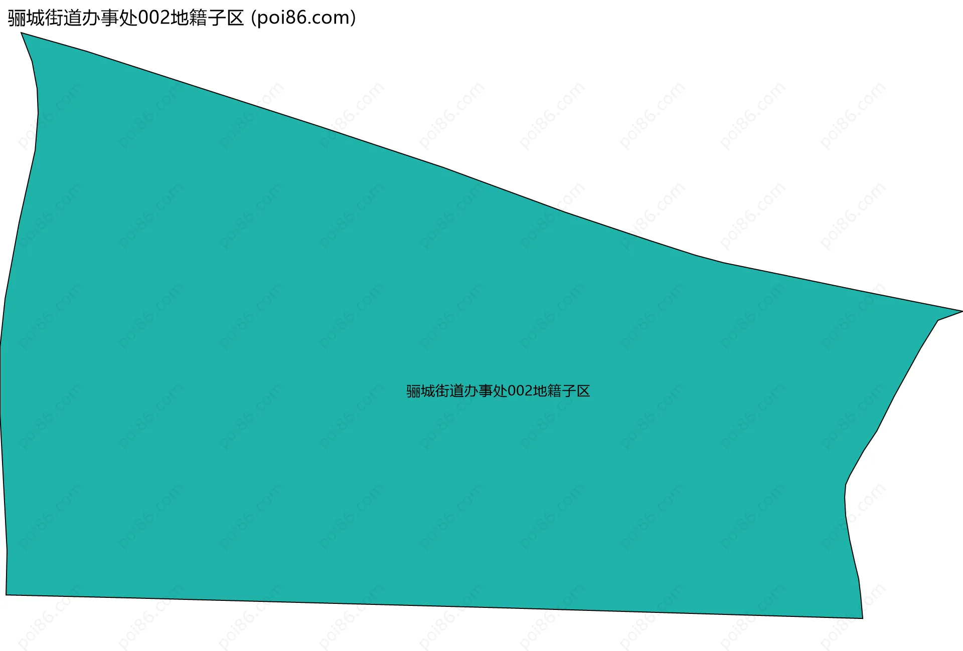 骊城街道办事处002地籍子区边界地图