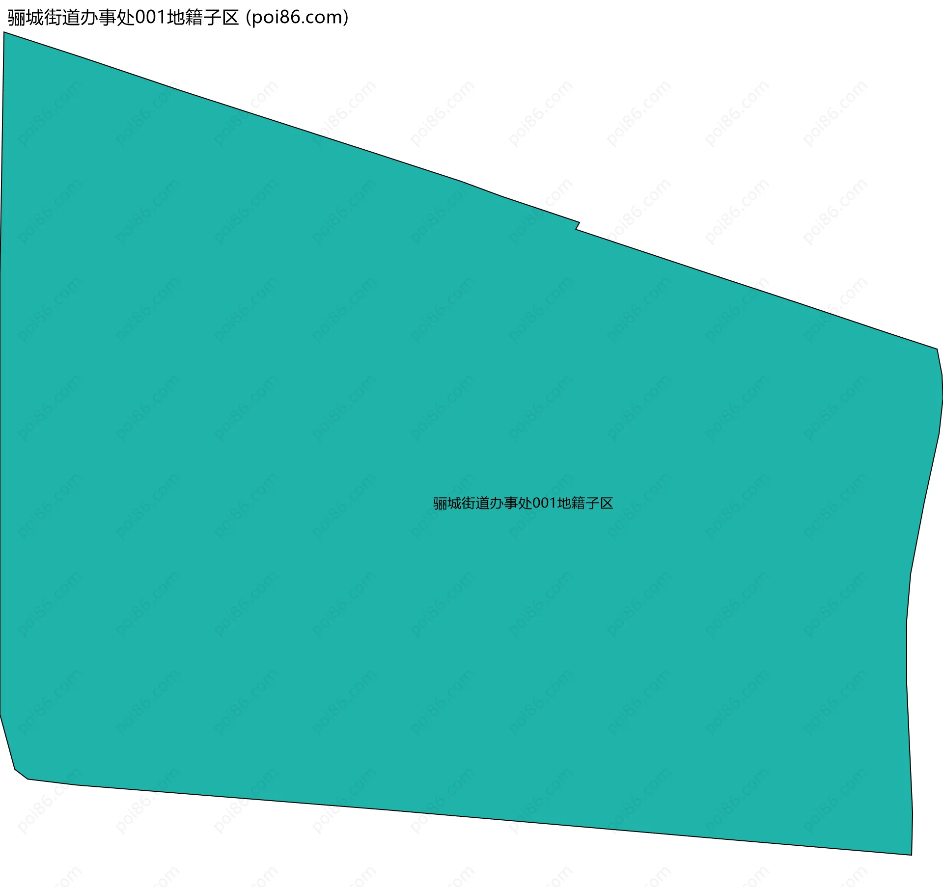 骊城街道办事处001地籍子区边界地图