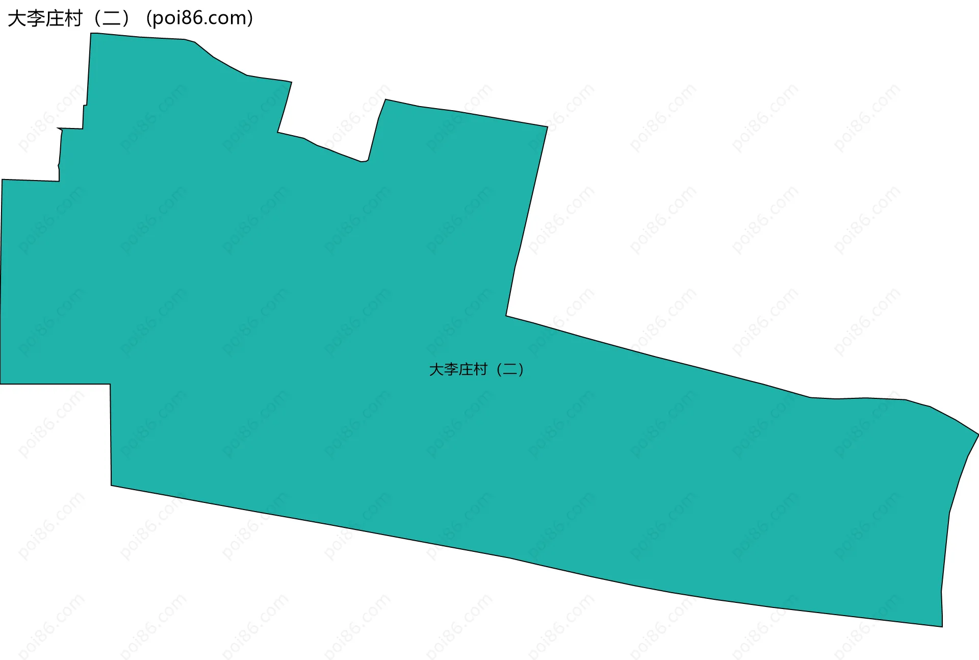 大李庄村（二）边界地图