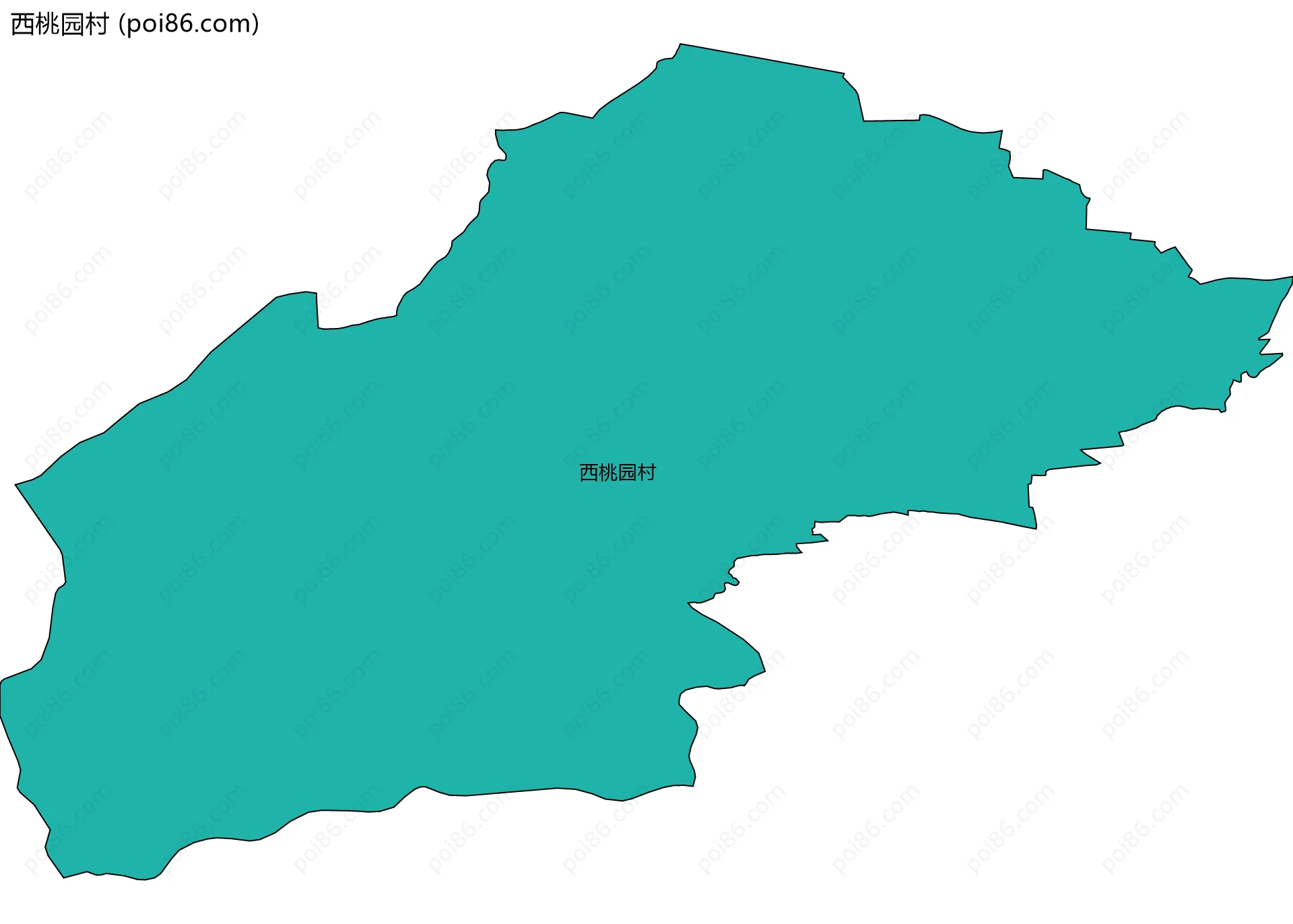 西桃园村边界地图