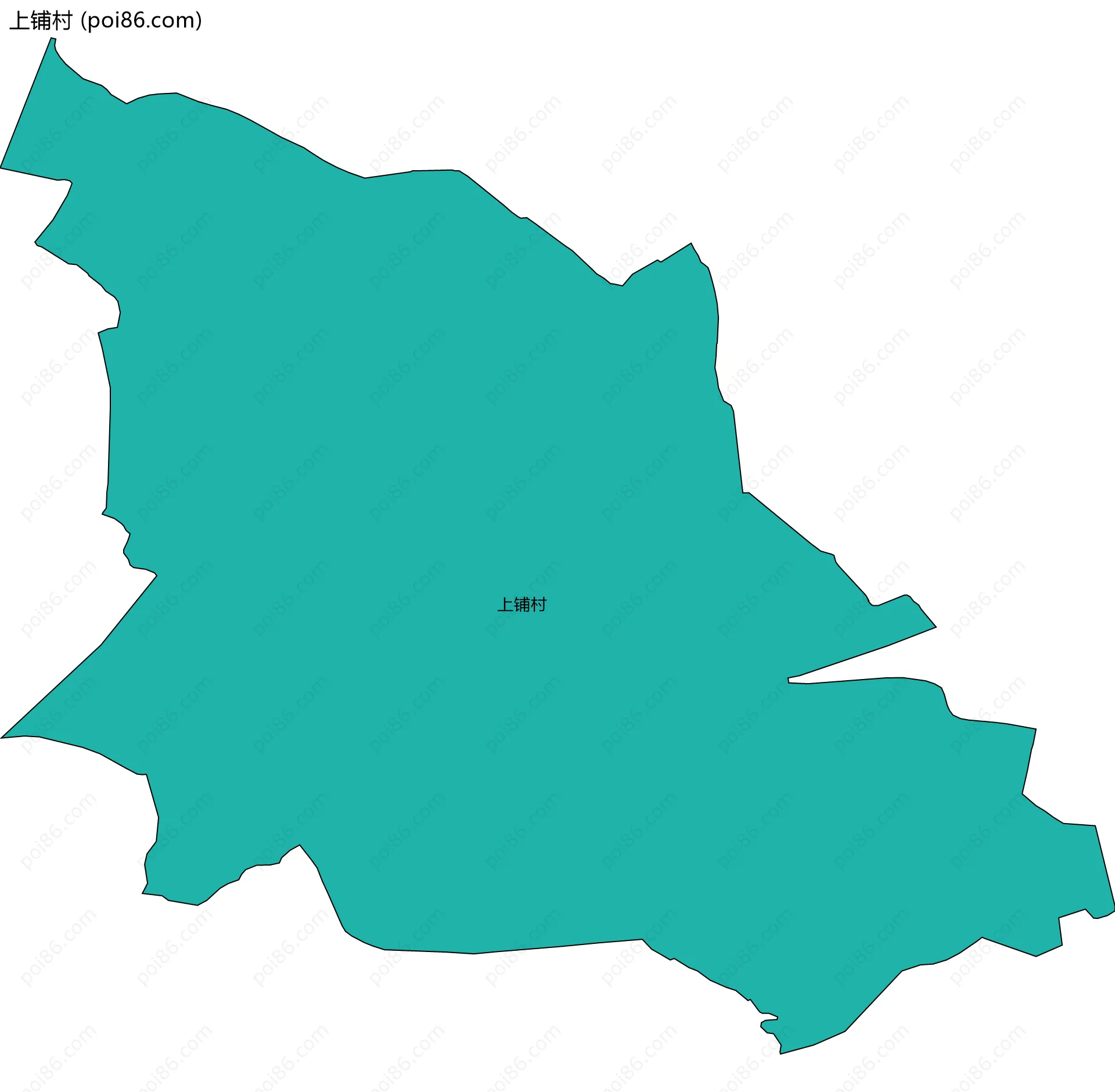 上铺村边界地图
