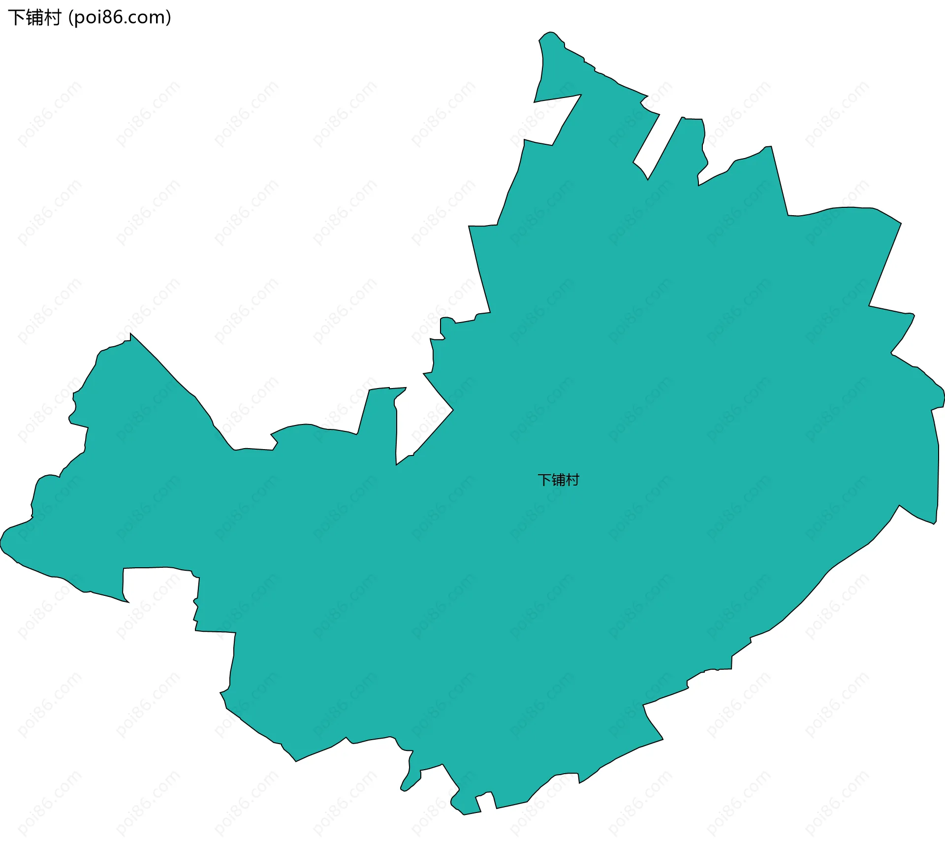下铺村边界地图