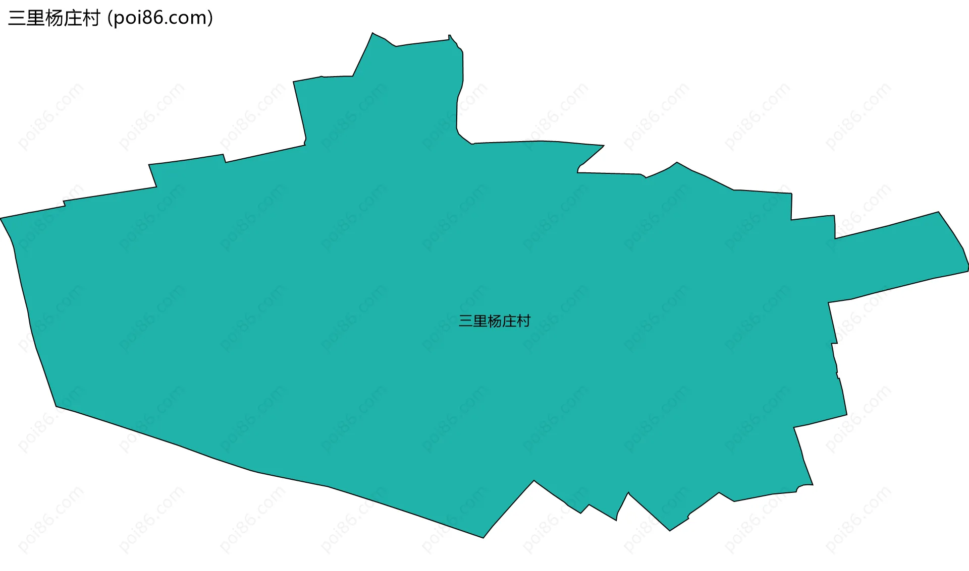 三里杨庄村边界地图