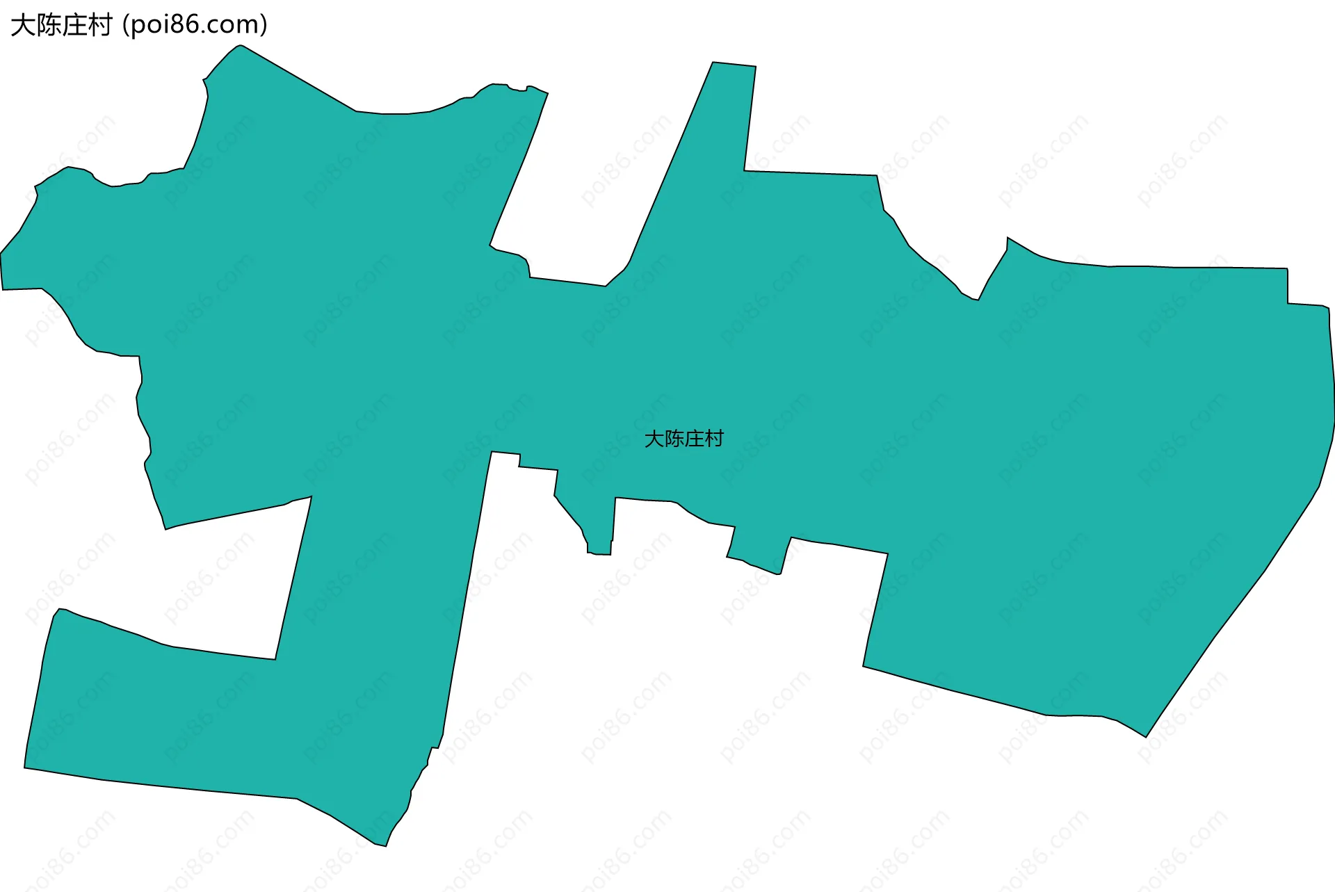 大陈庄村边界地图