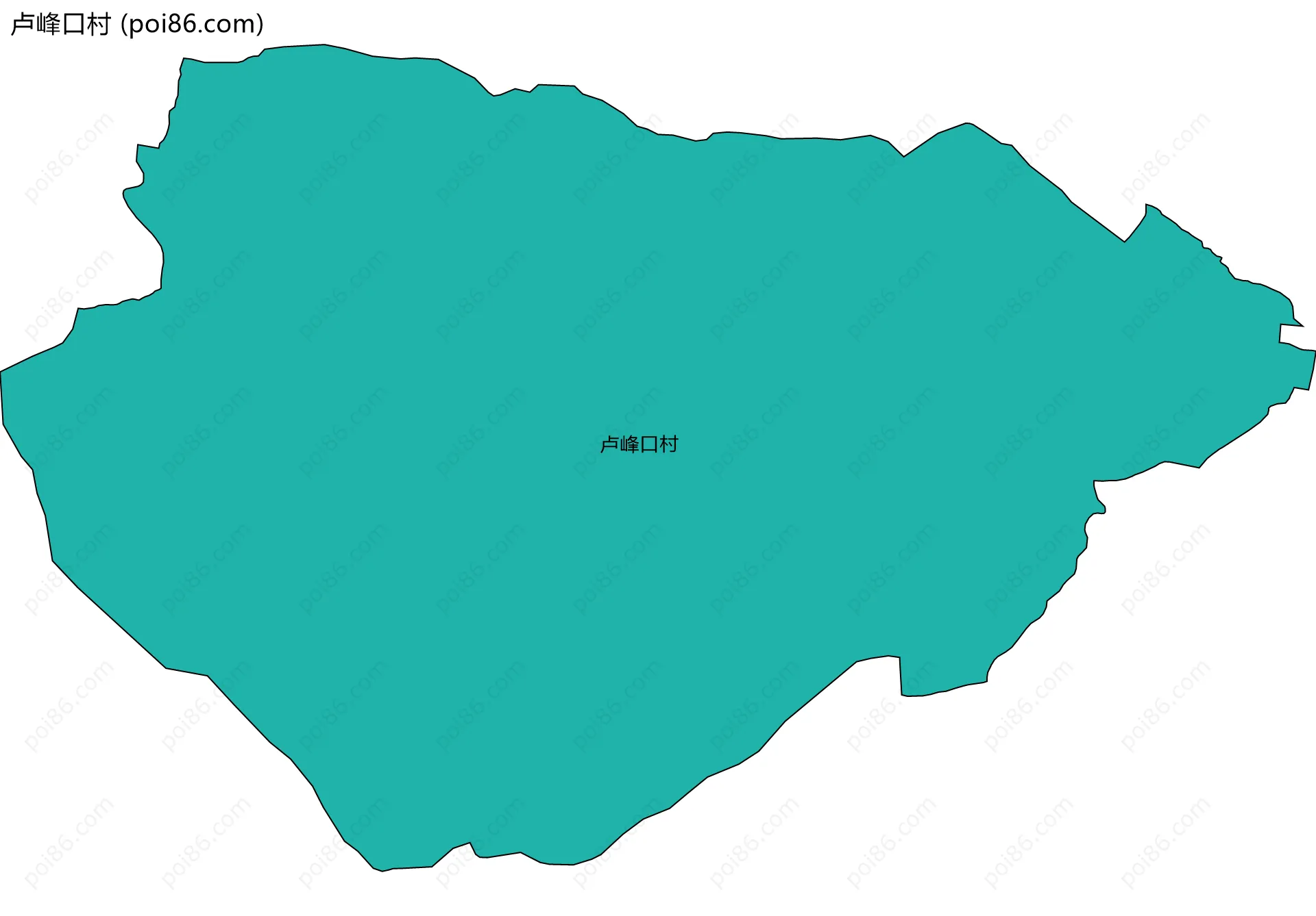 卢峰口村边界地图