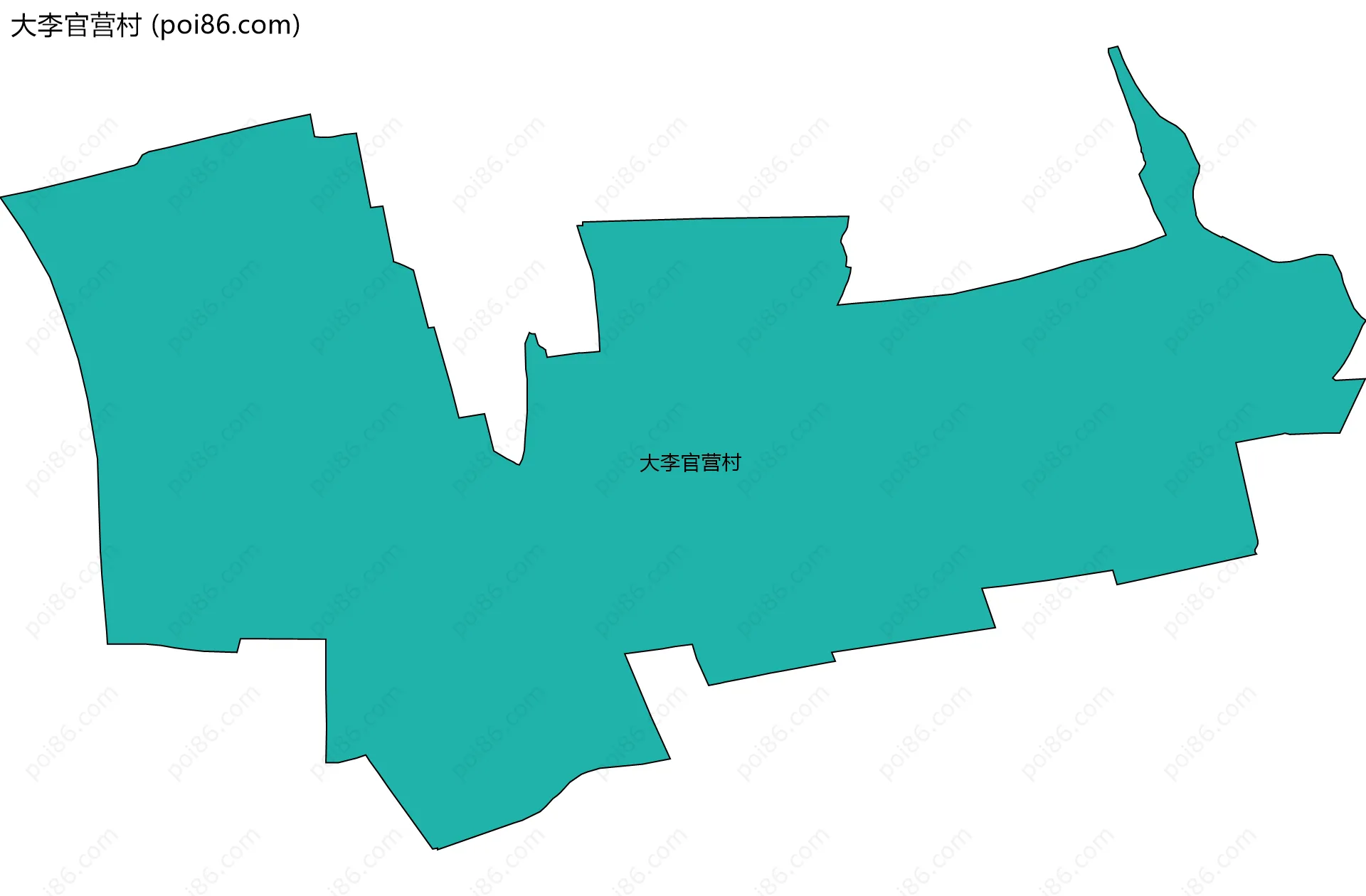 大李官营村边界地图