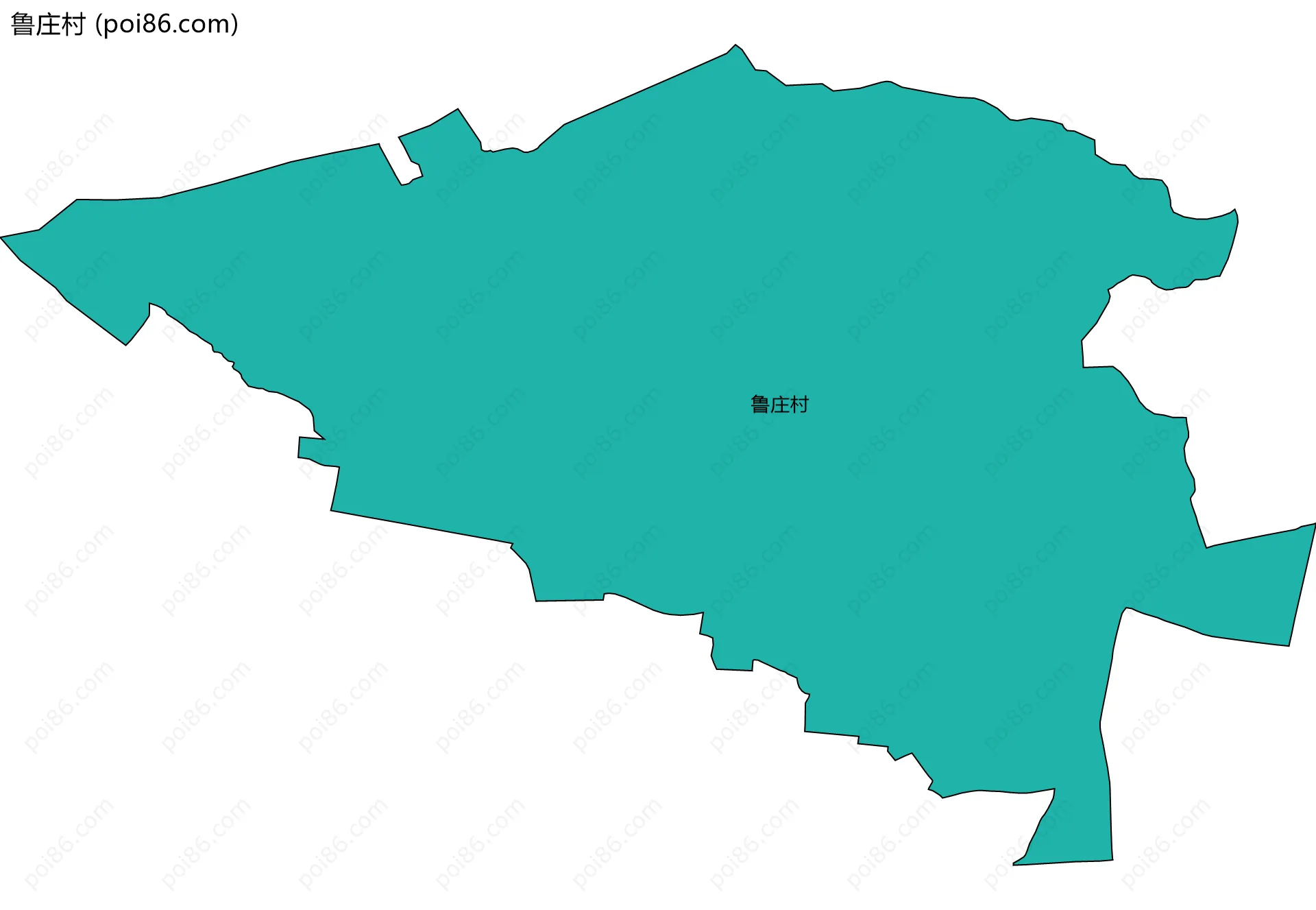 鲁庄村边界地图