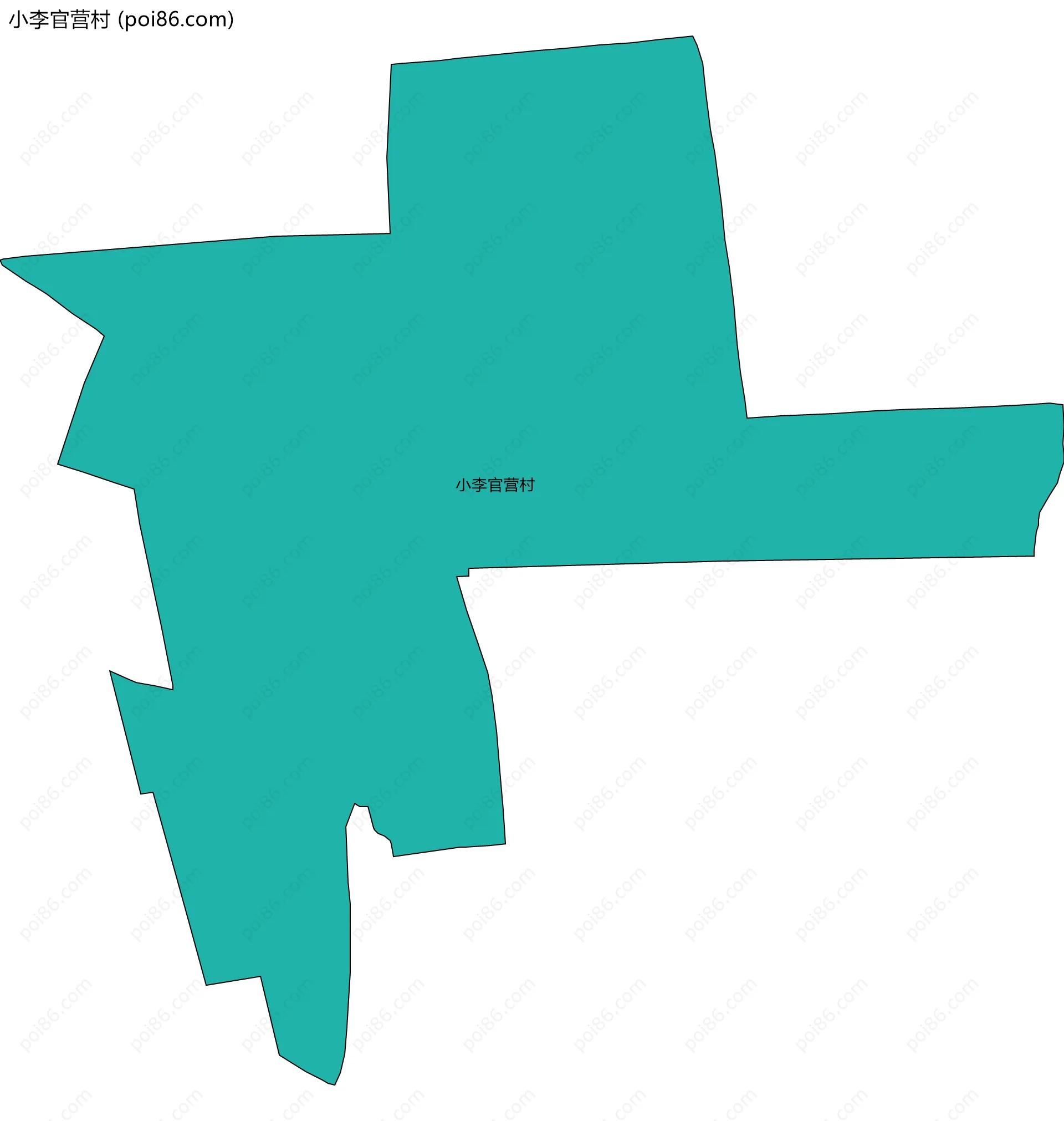 小李官营村边界地图