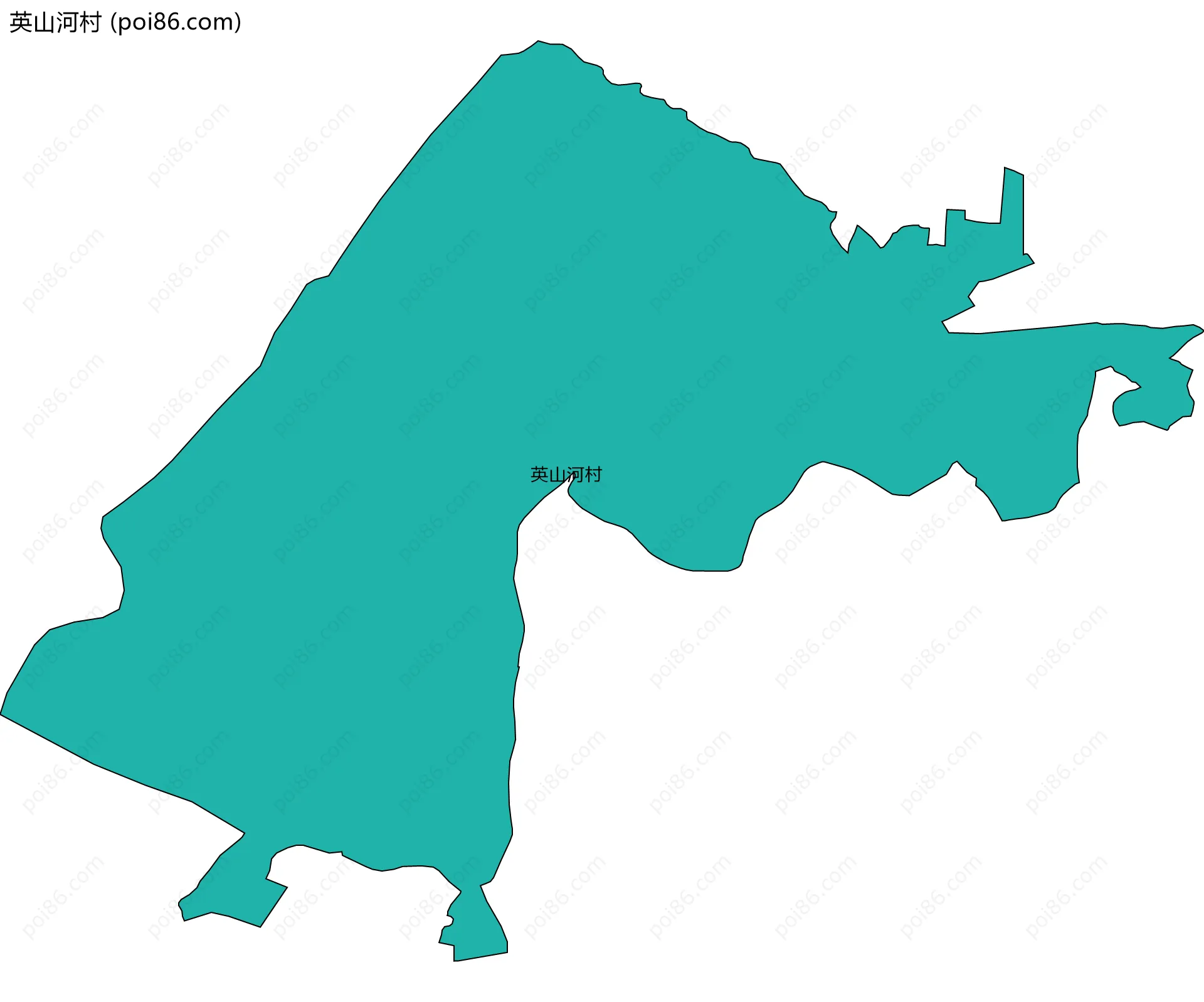 英山河村边界地图