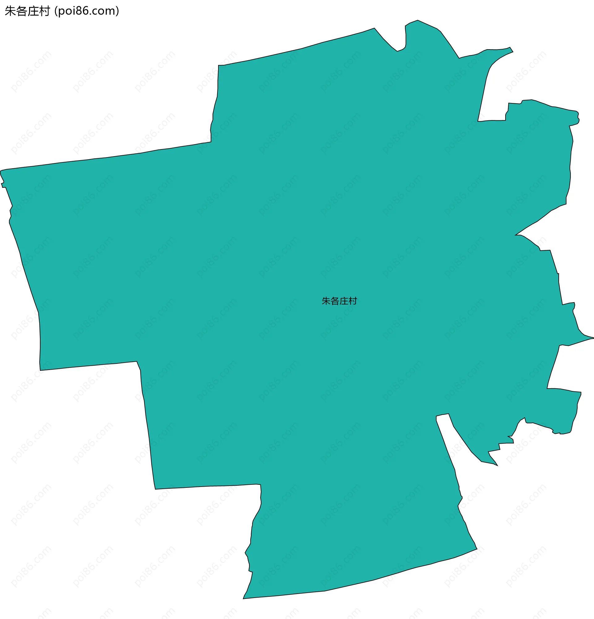 朱各庄村边界地图