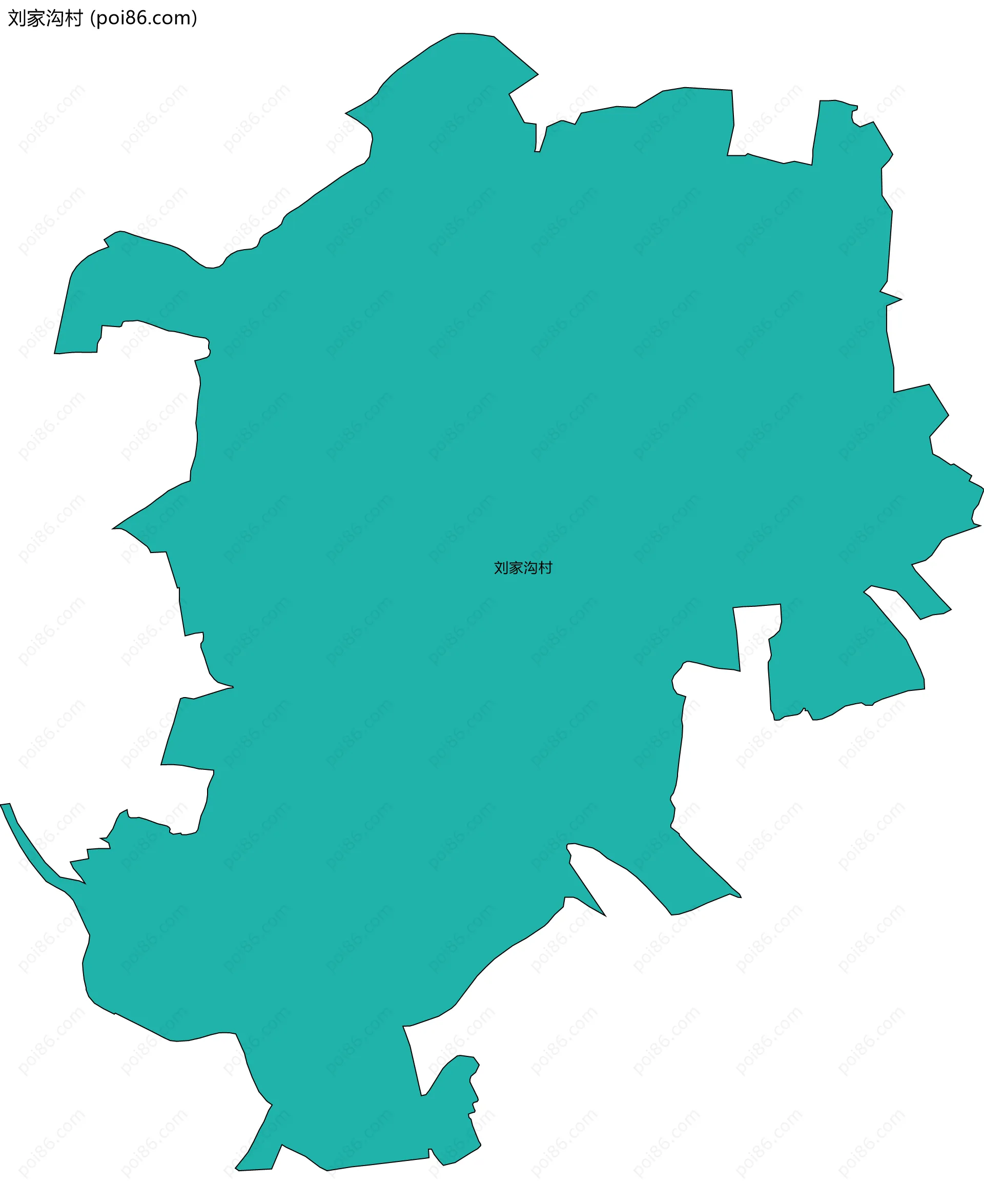 刘家沟村边界地图