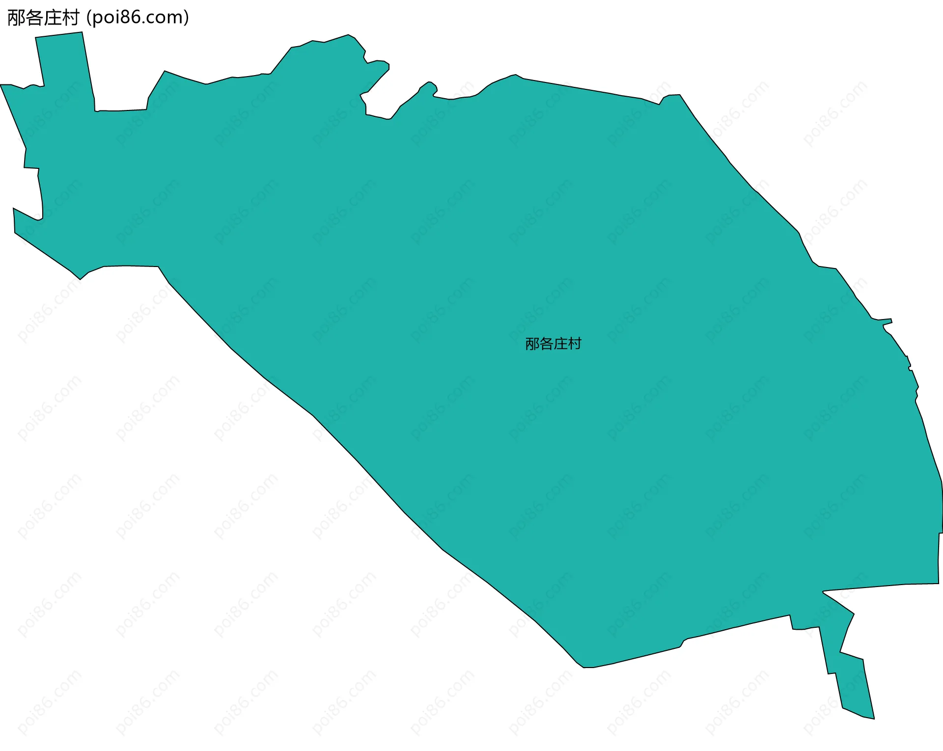 邴各庄村边界地图