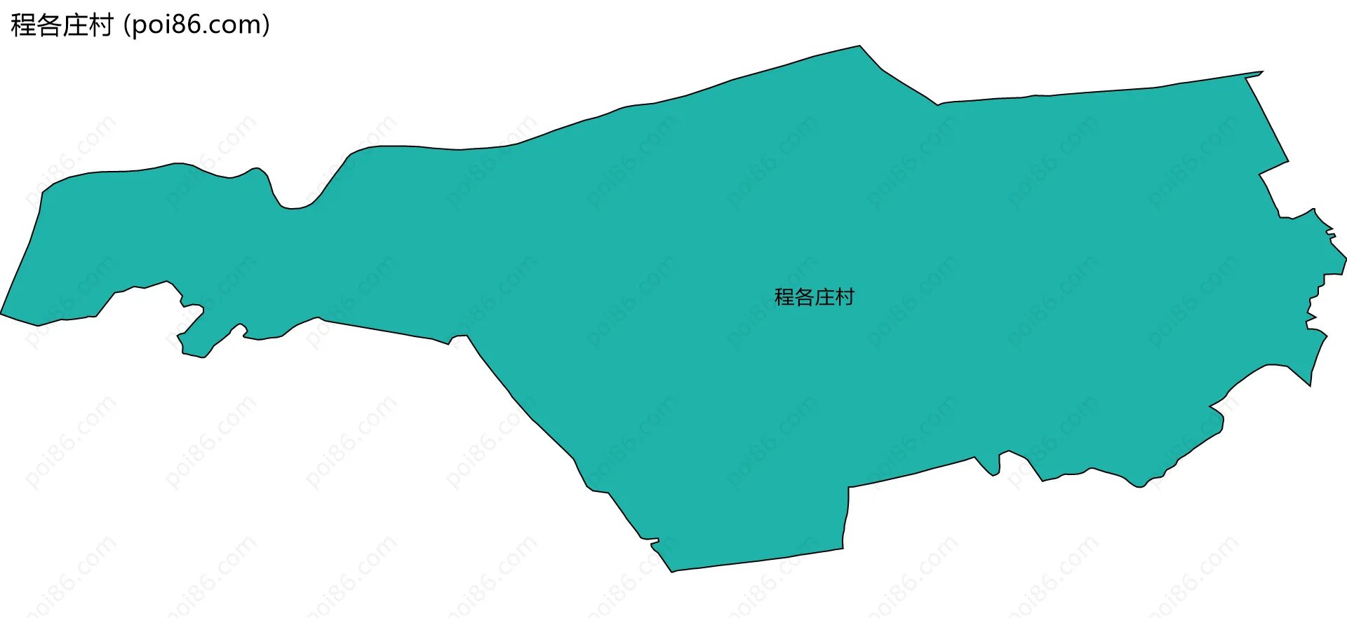 程各庄村边界地图