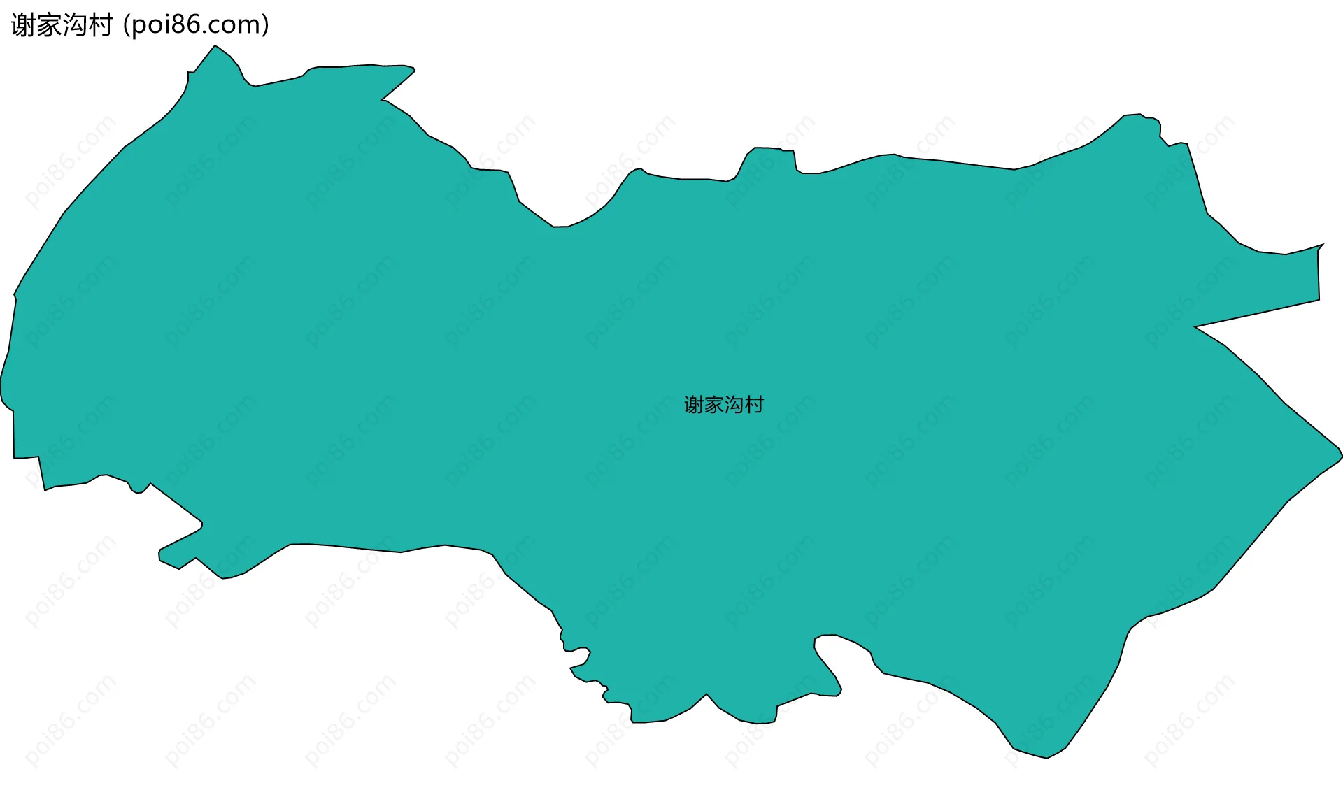 谢家沟村边界地图