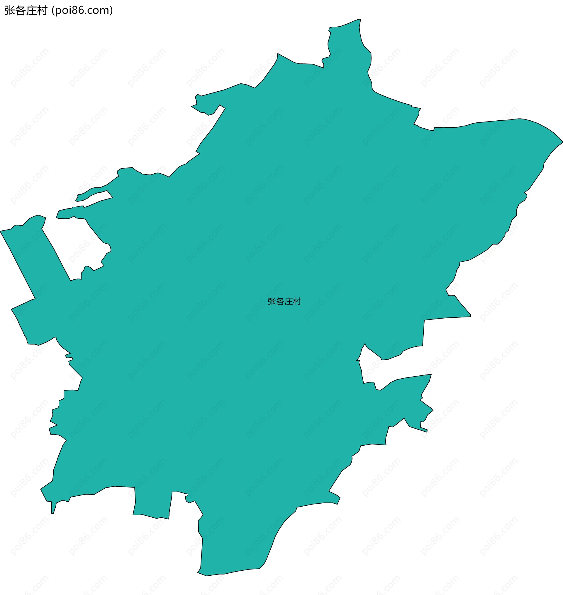 张各庄村边界地图