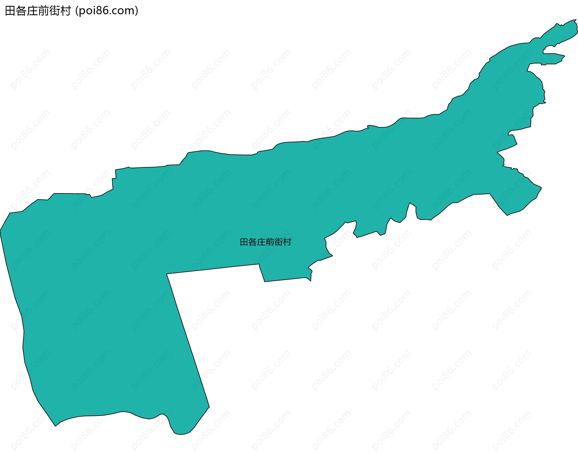 田各庄前街村边界地图