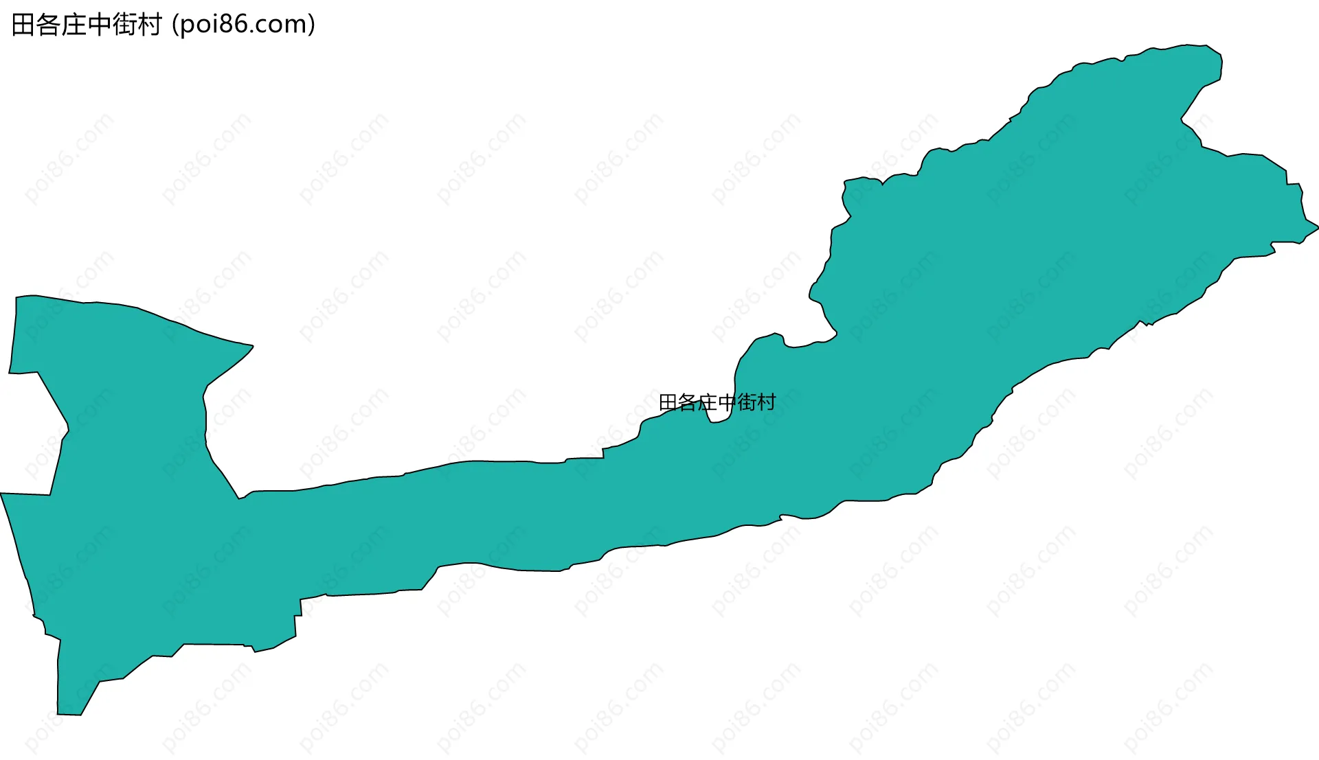 田各庄中街村边界地图