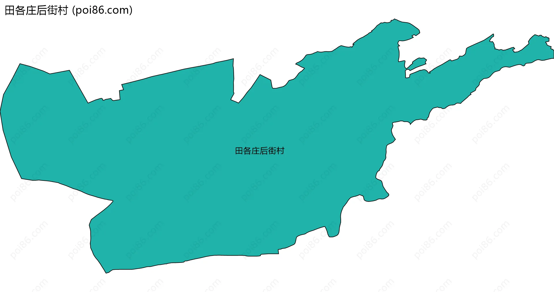 田各庄后街村边界地图