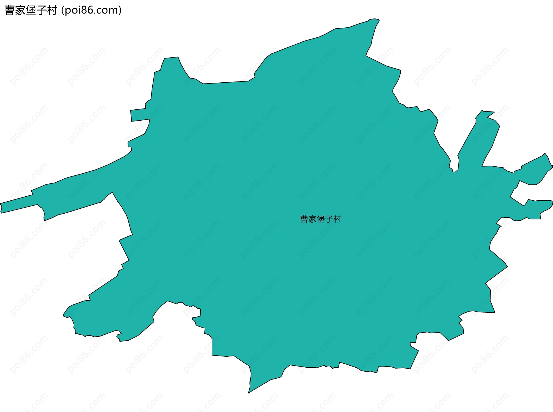 曹家堡子村边界地图