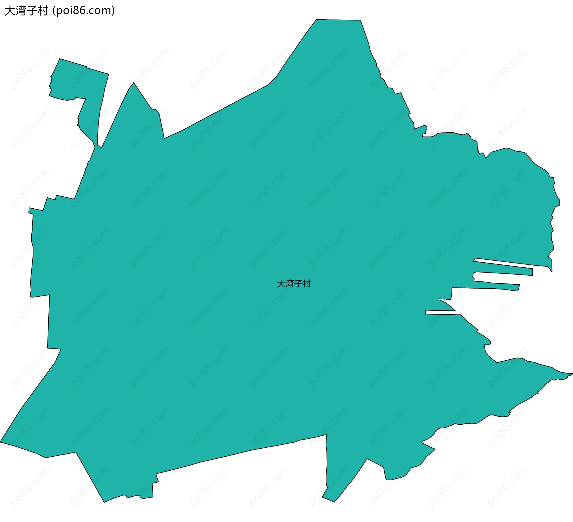 大湾子村边界地图