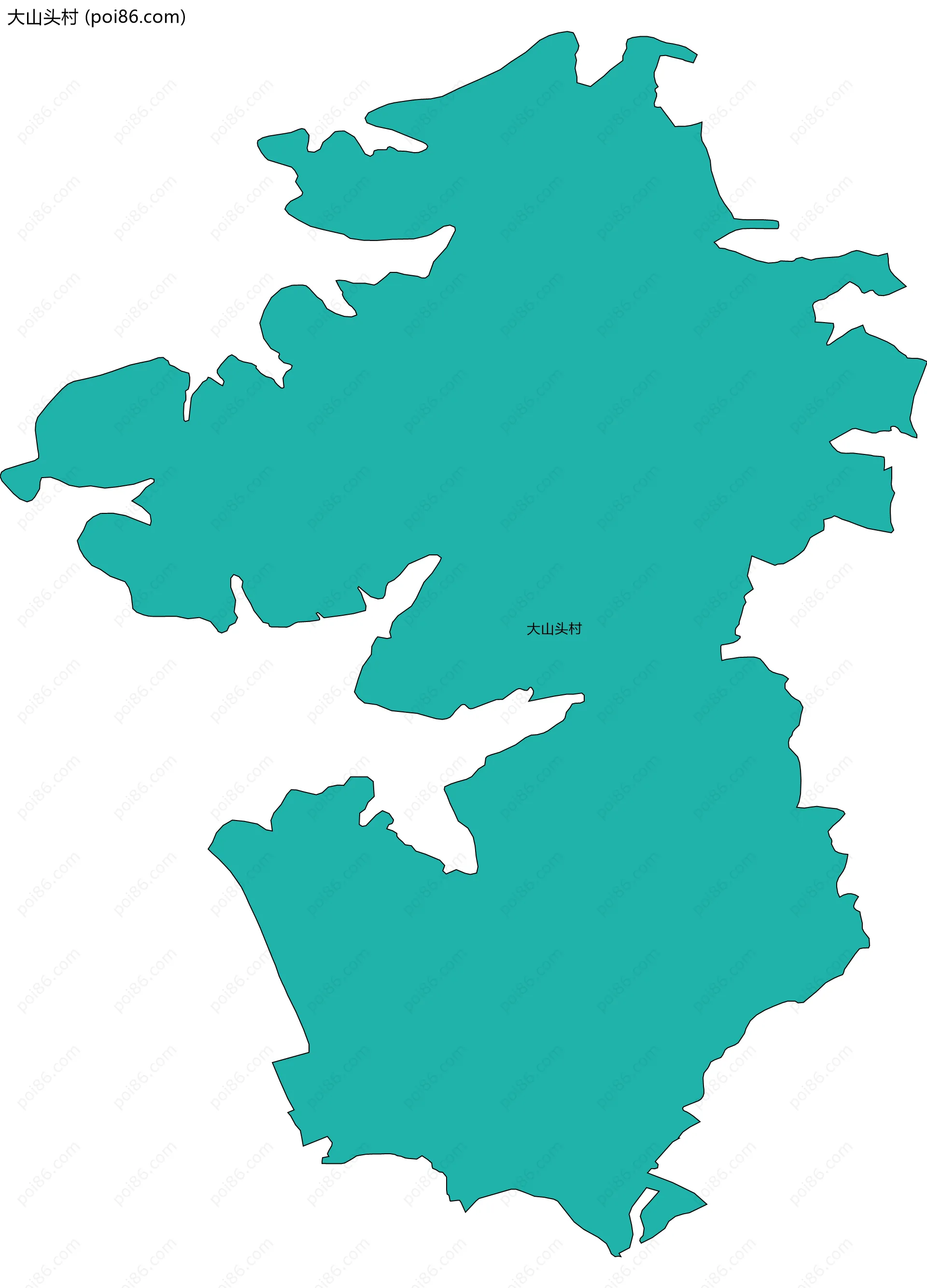 大山头村边界地图