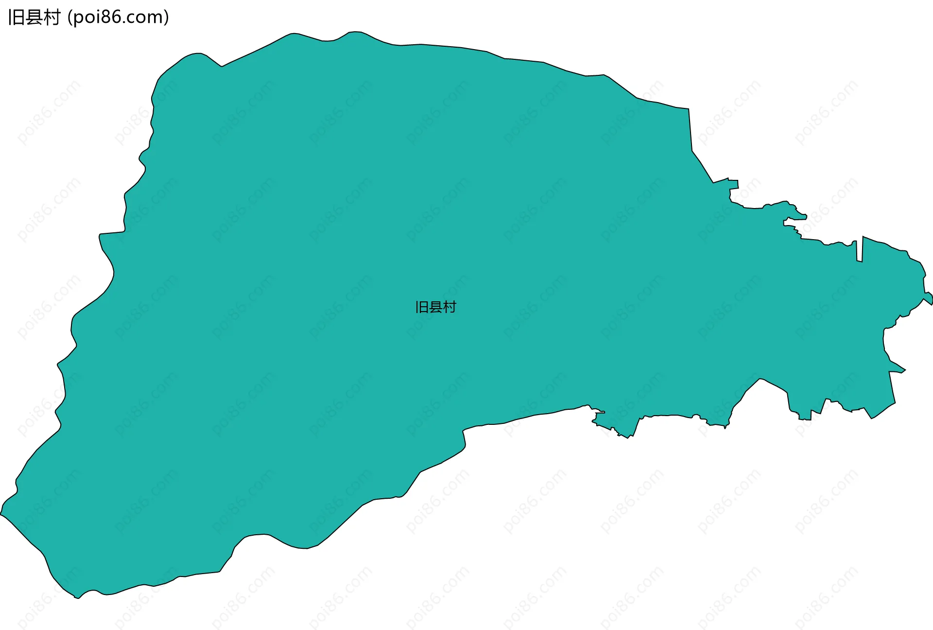 旧县村边界地图