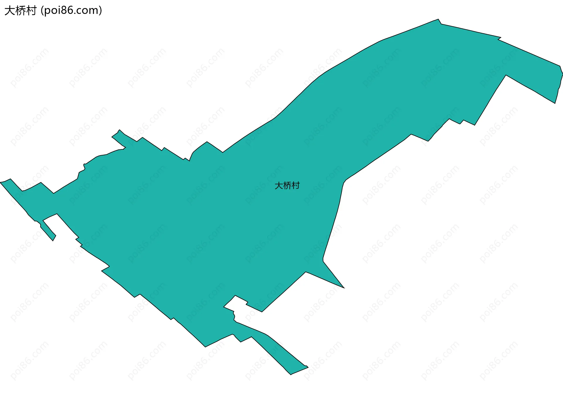 大桥村边界地图