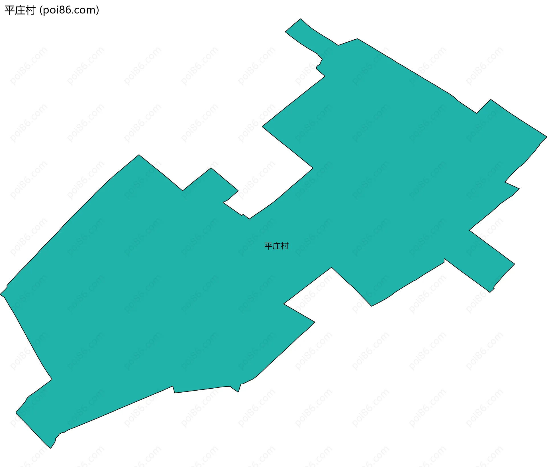 平庄村边界地图