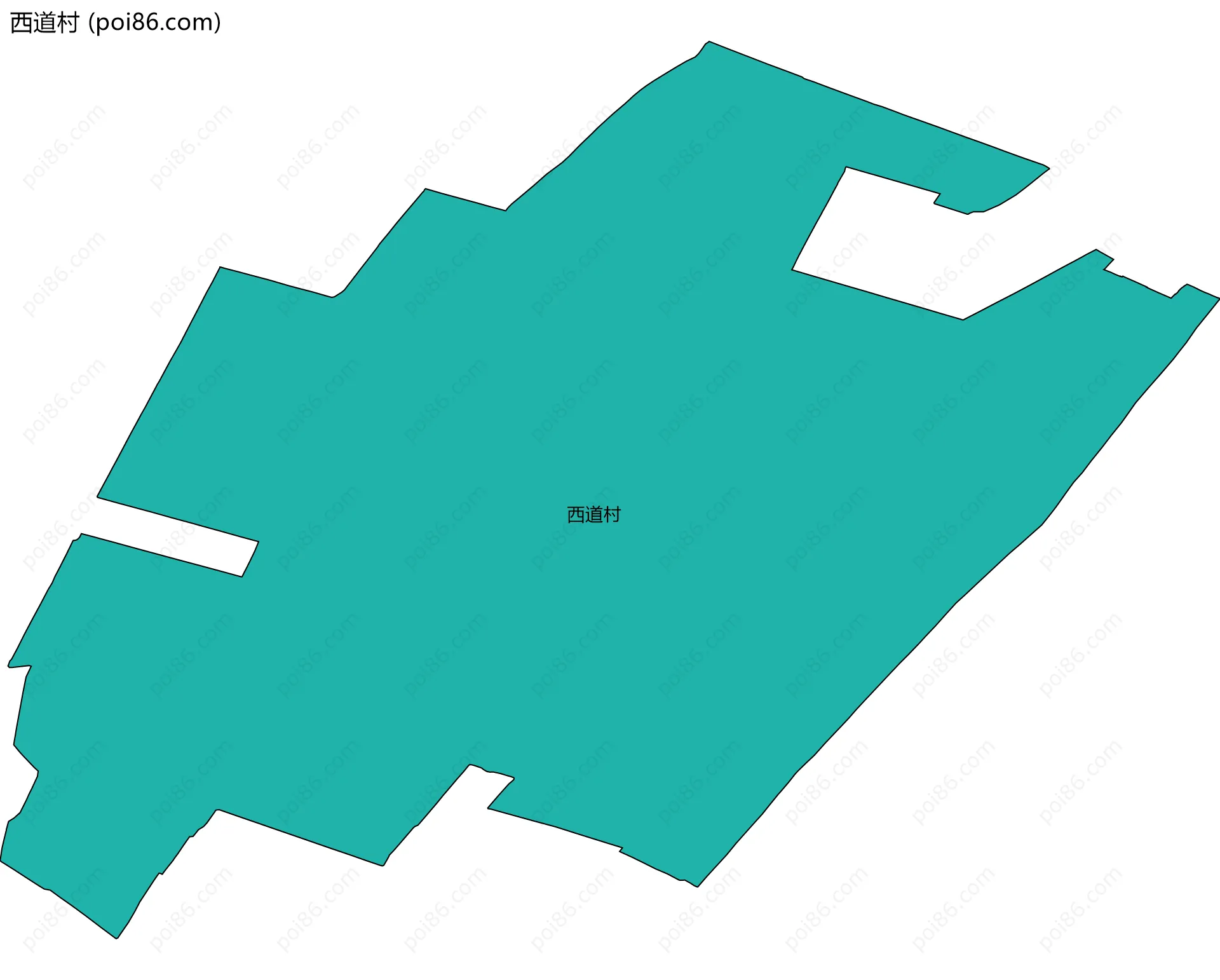 西道村边界地图