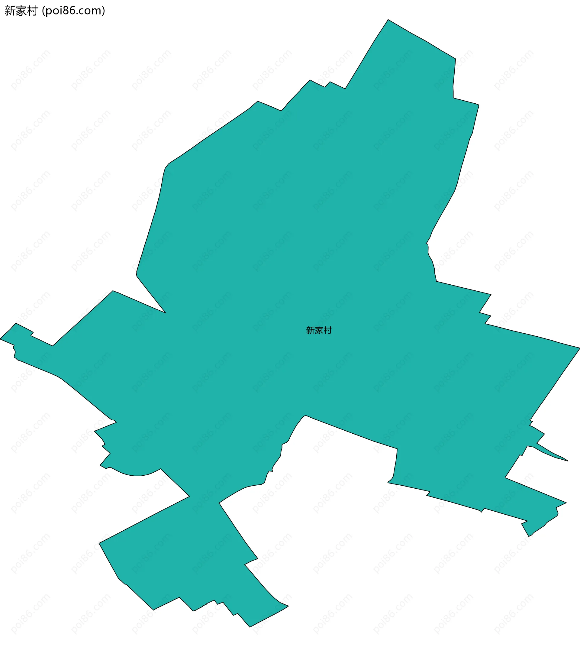 新家村边界地图