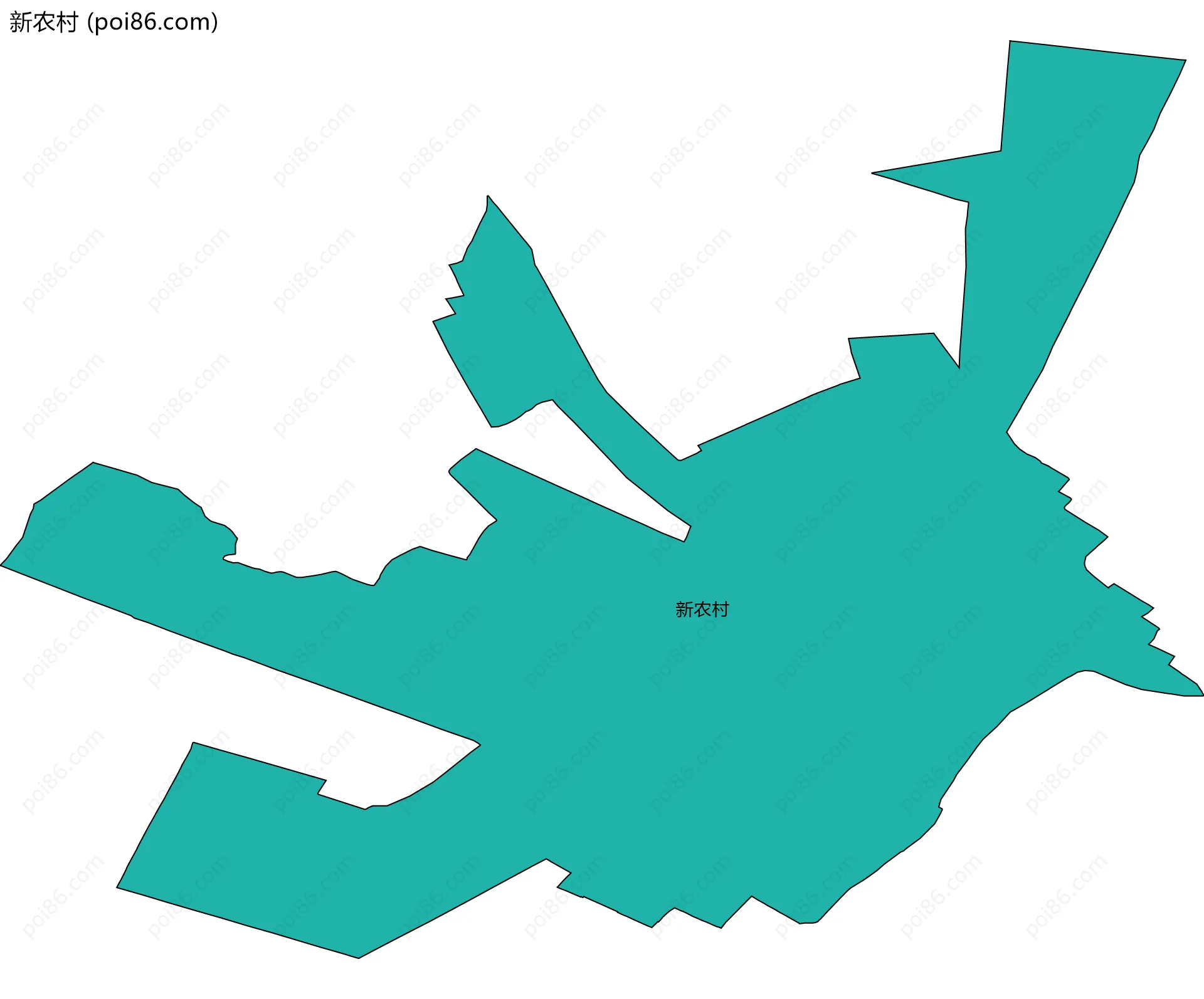 新农村边界地图