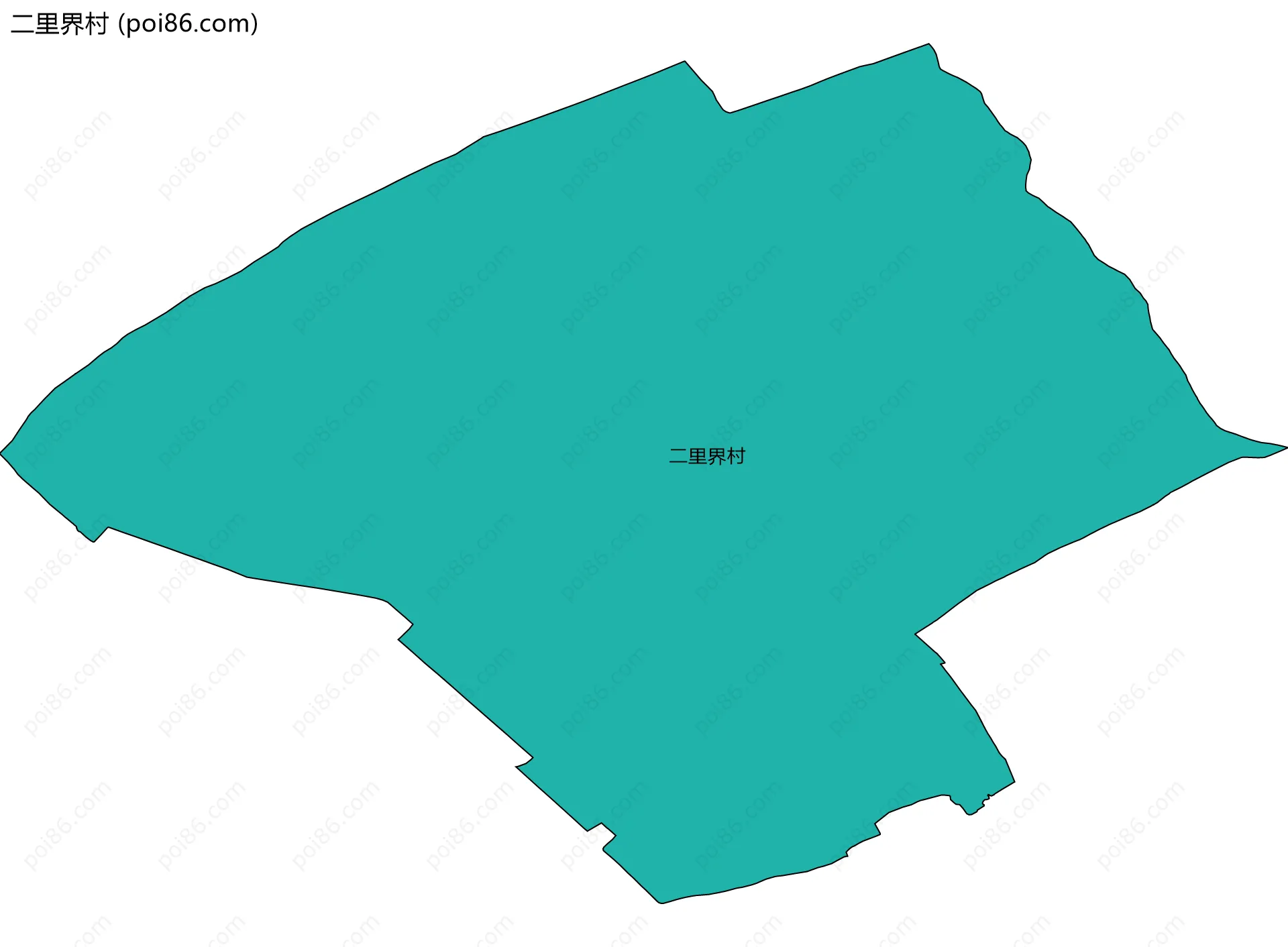 二里界村边界地图