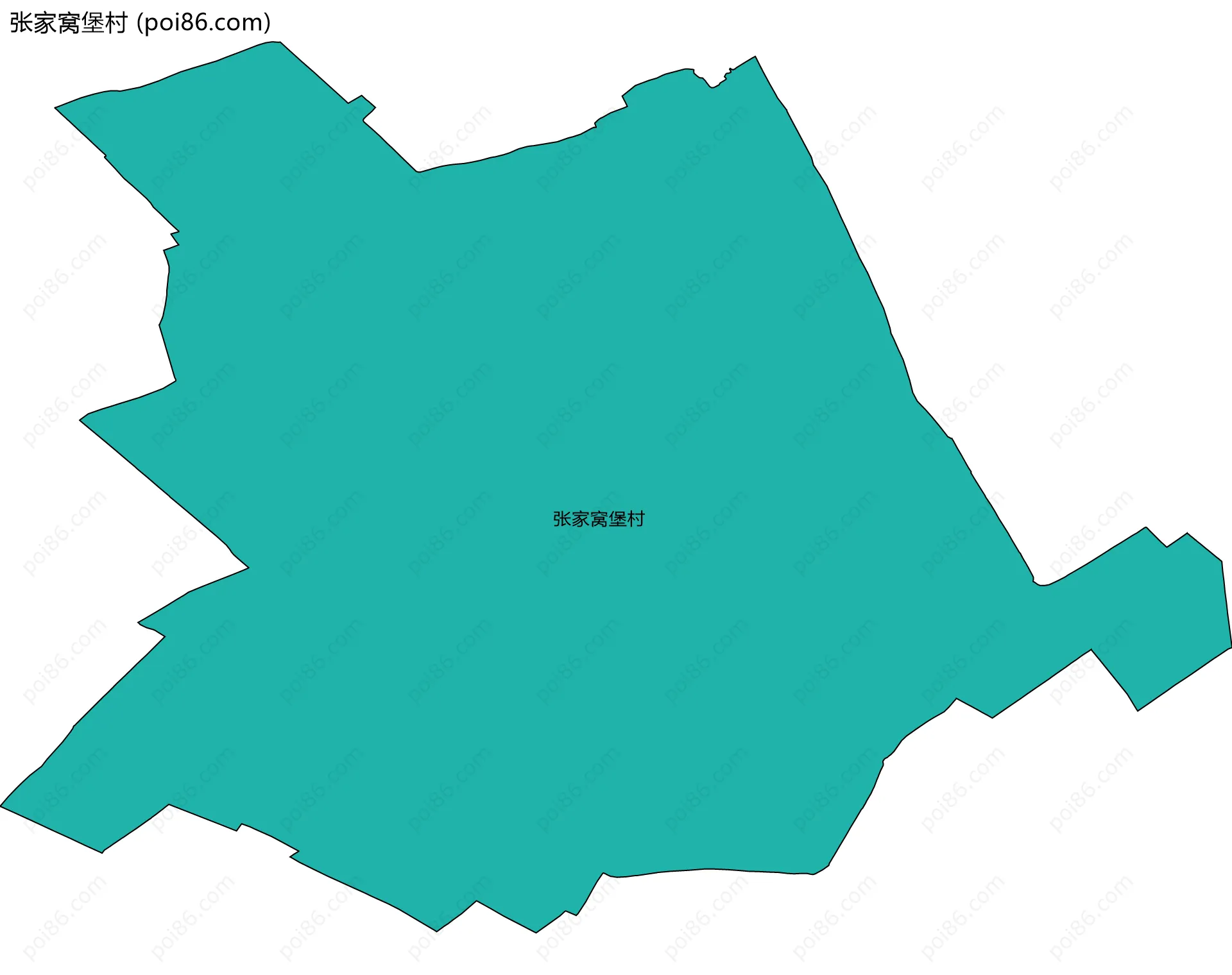张家窝堡村边界地图