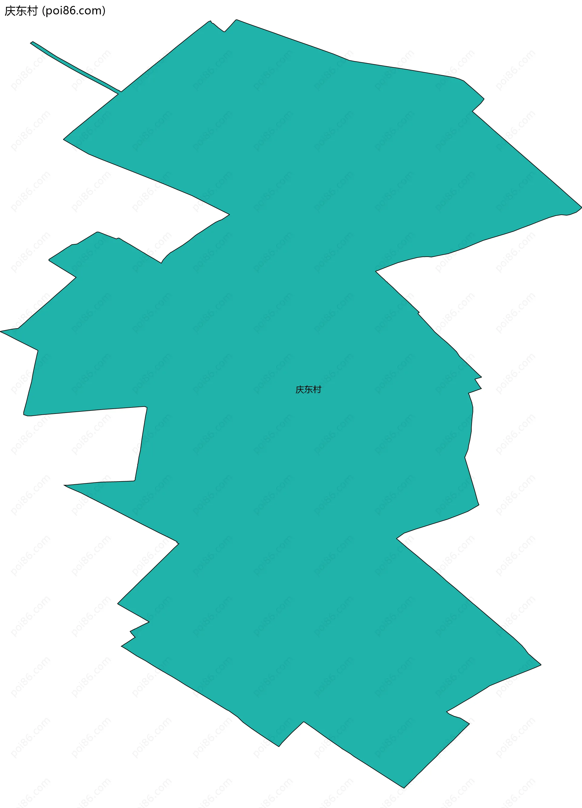 庆东村边界地图