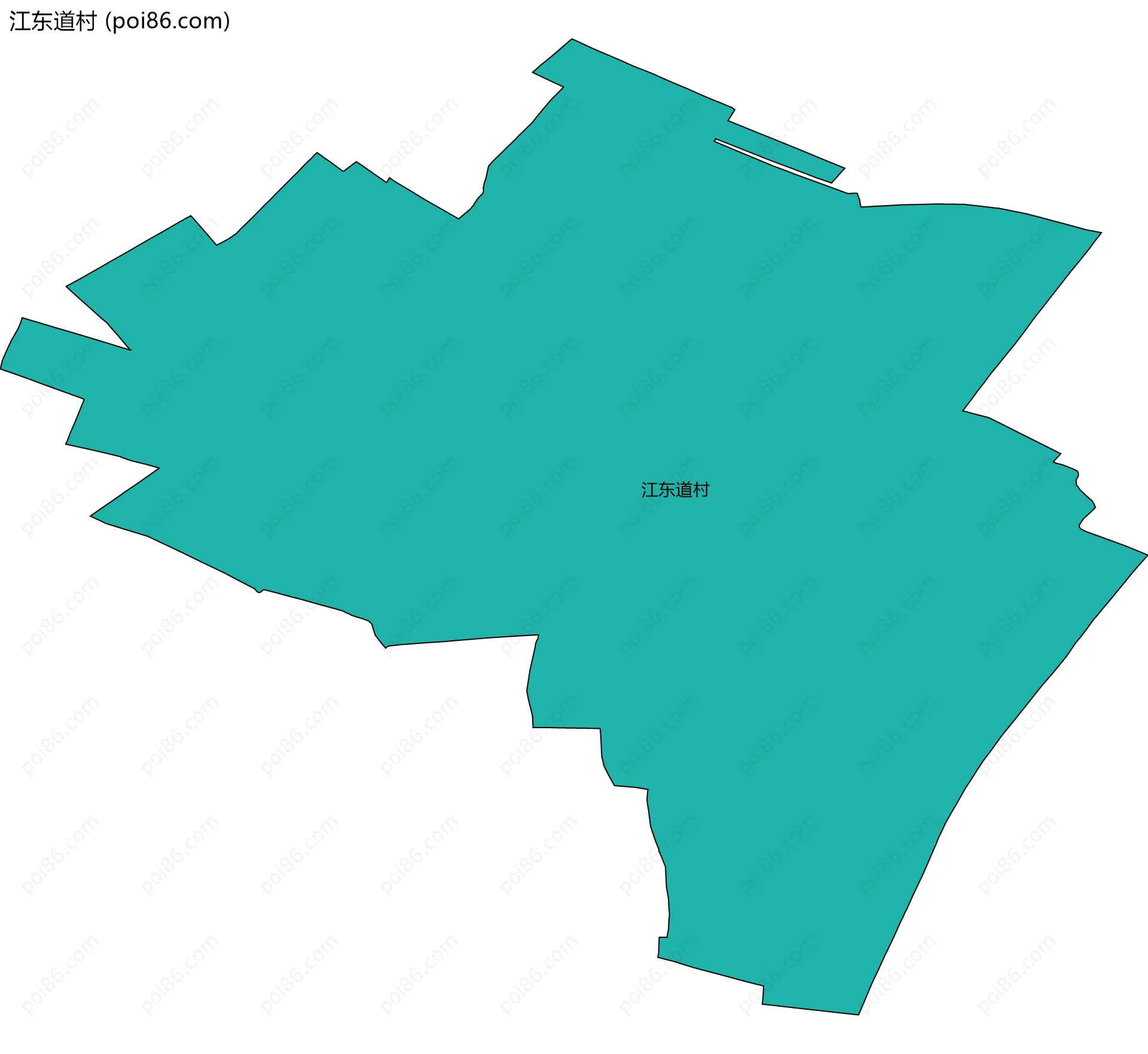 江东道村边界地图