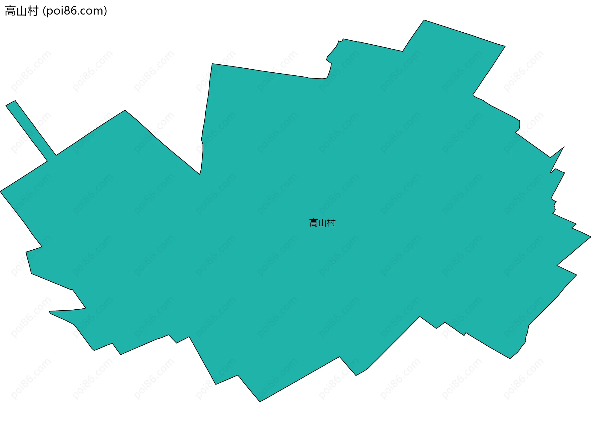 高山村边界地图