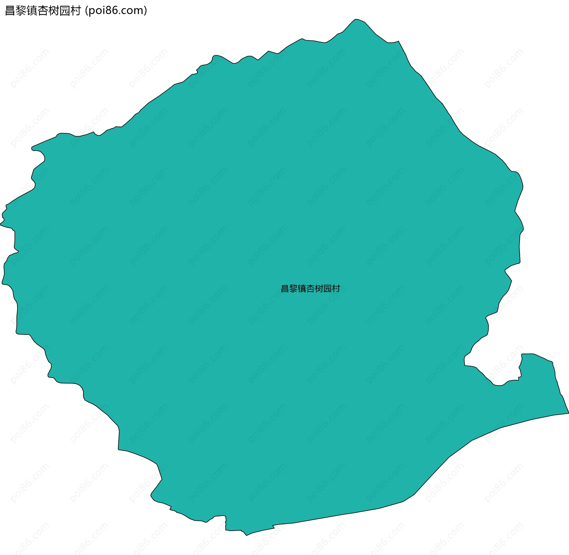 昌黎镇杏树园村边界地图