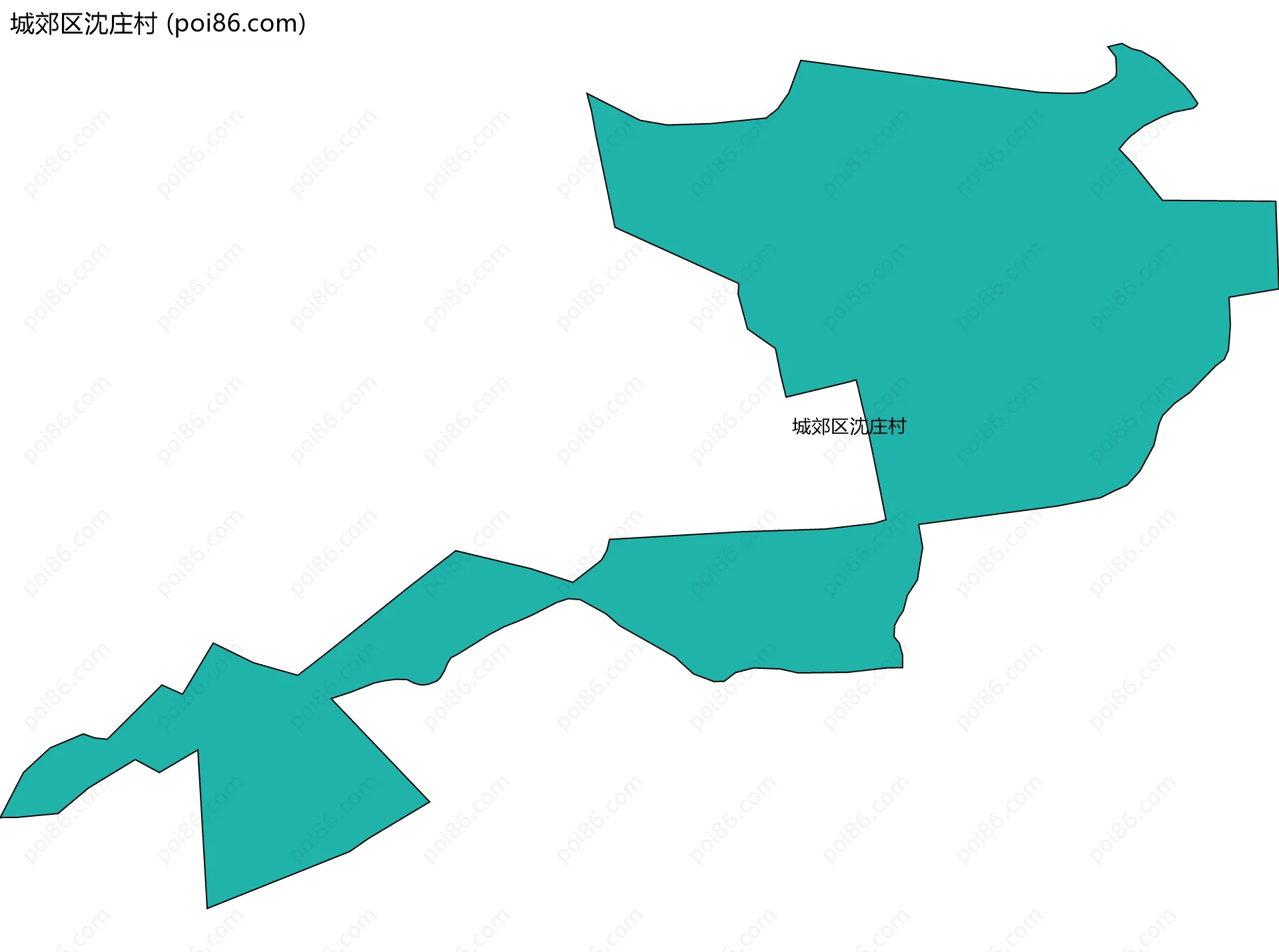 城郊区沈庄村边界地图
