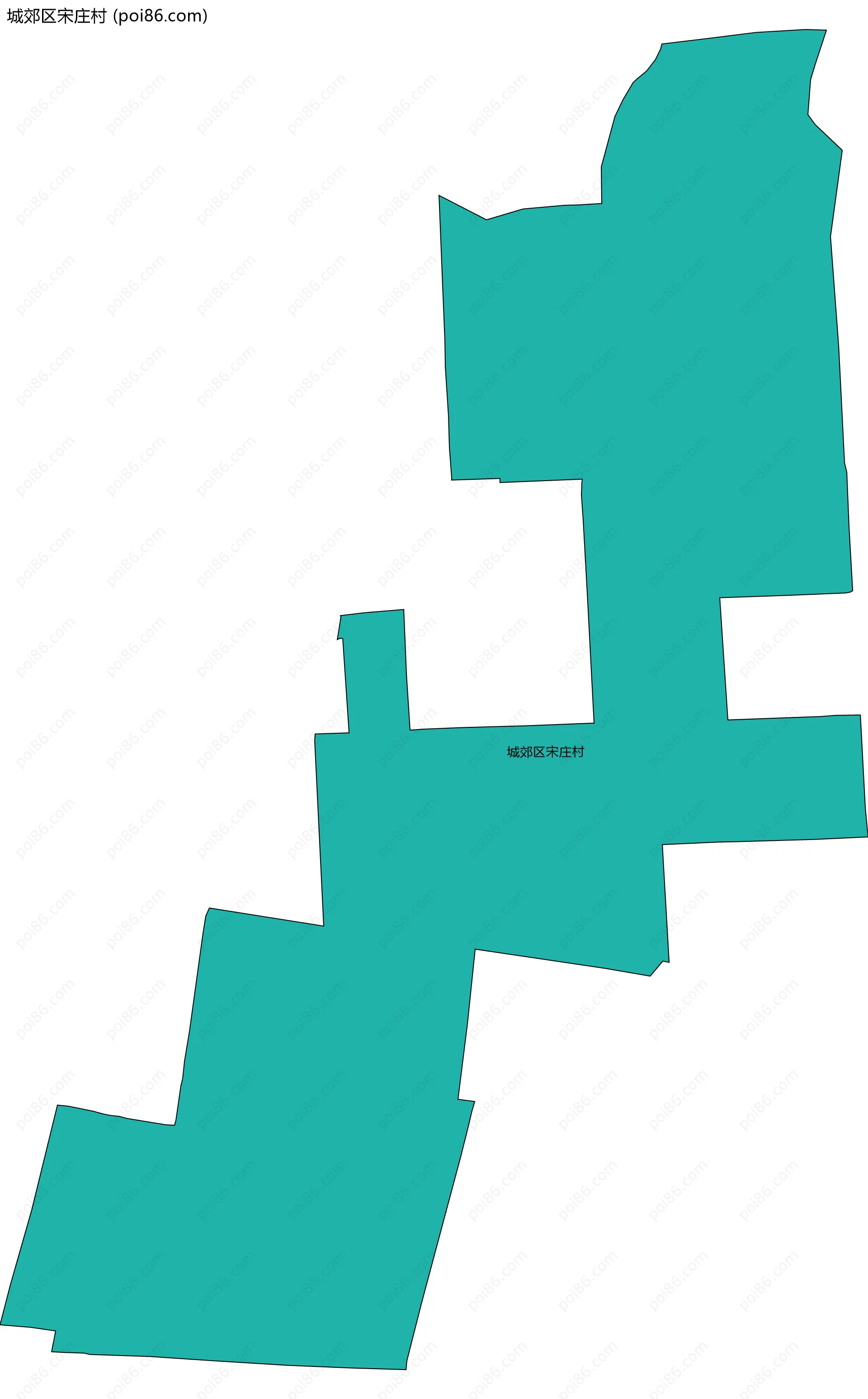 城郊区宋庄村边界地图