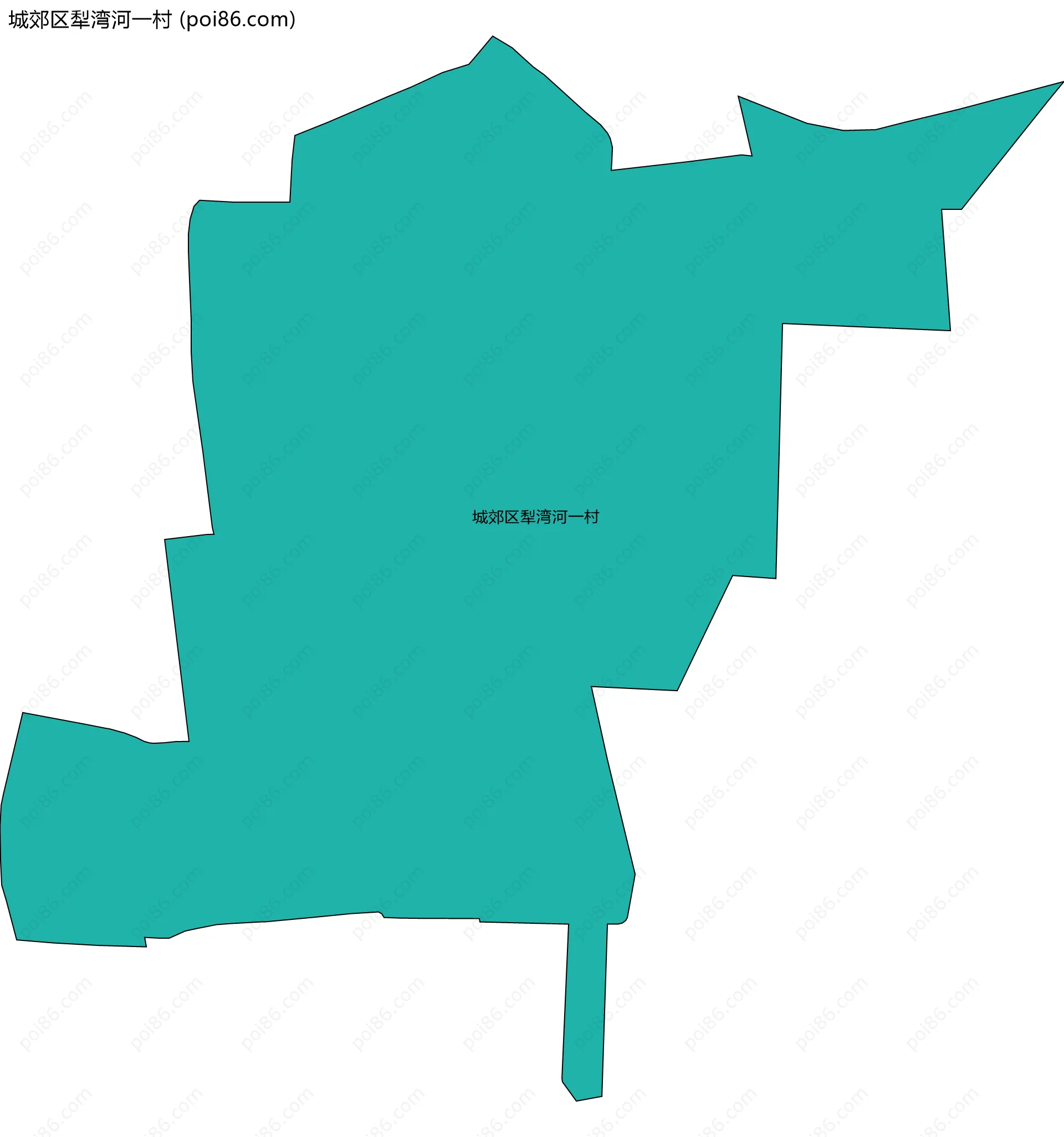 城郊区犁湾河一村边界地图