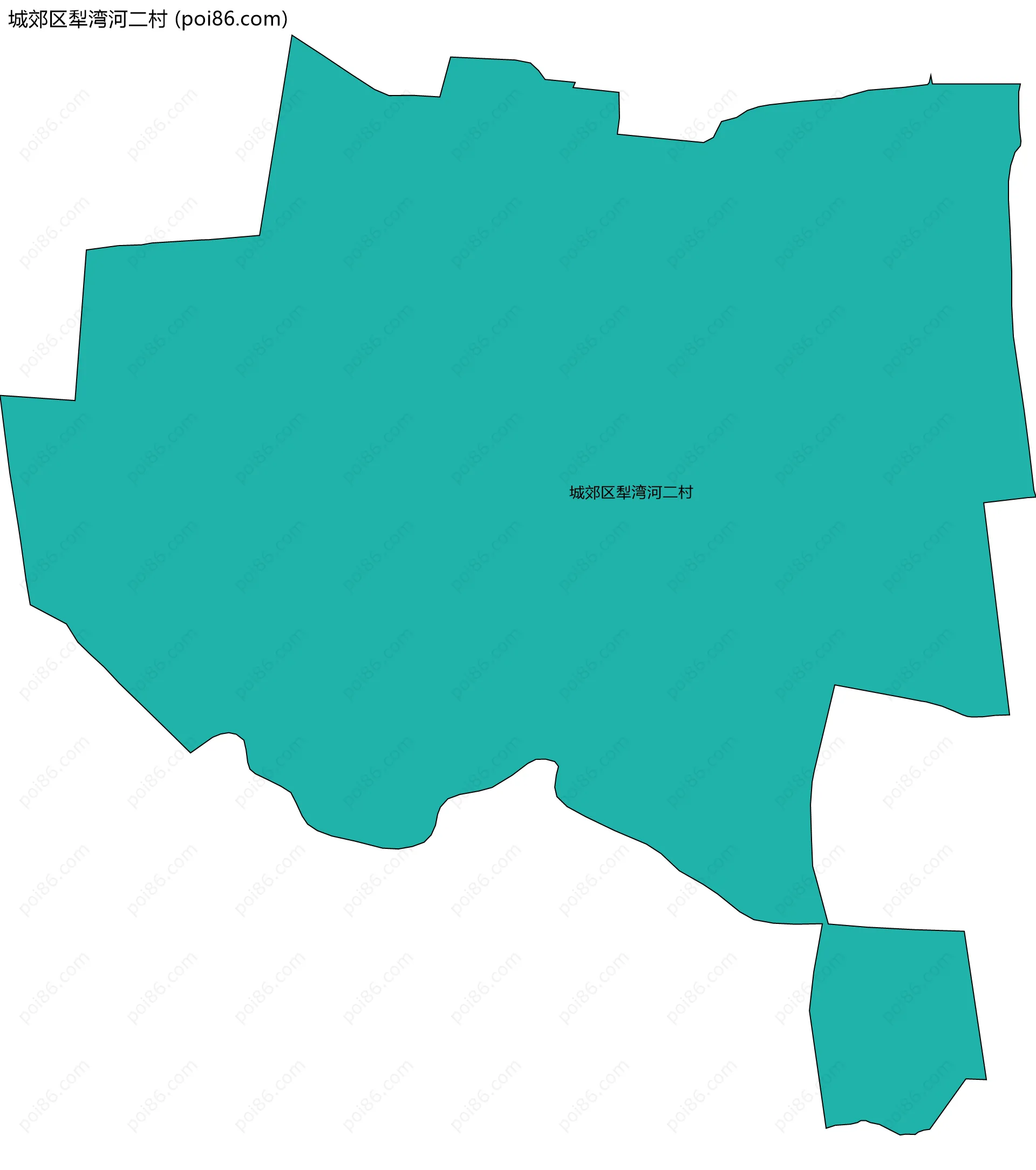 城郊区犁湾河二村边界地图