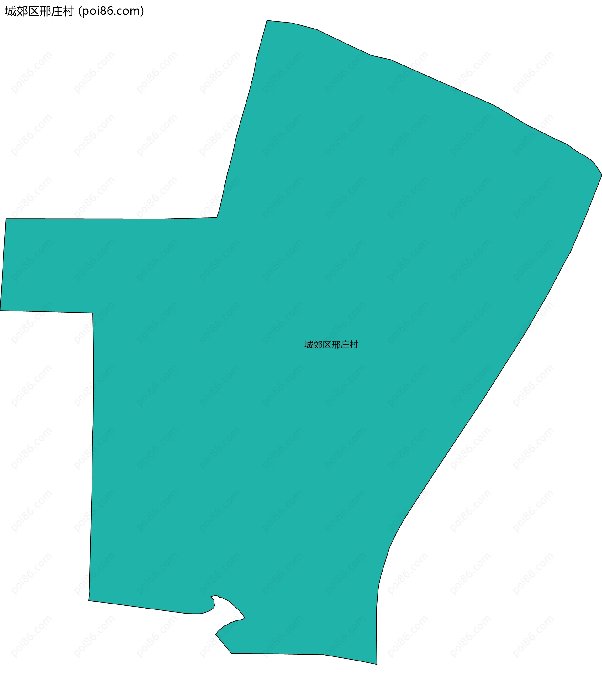 城郊区邢庄村边界地图