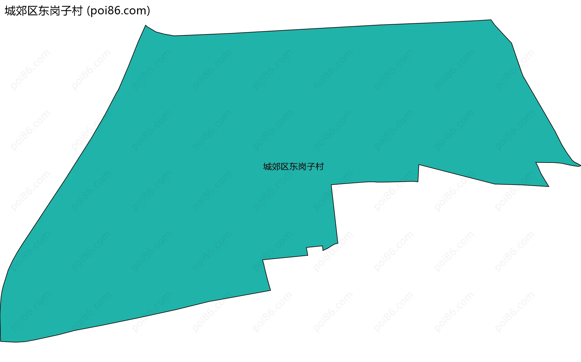 城郊区东岗子村边界地图