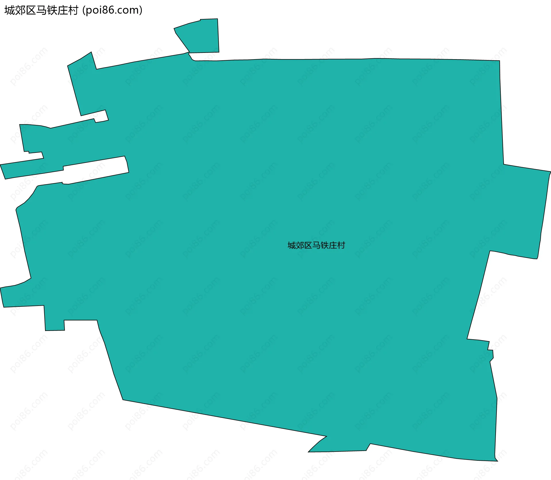 城郊区马铁庄村边界地图